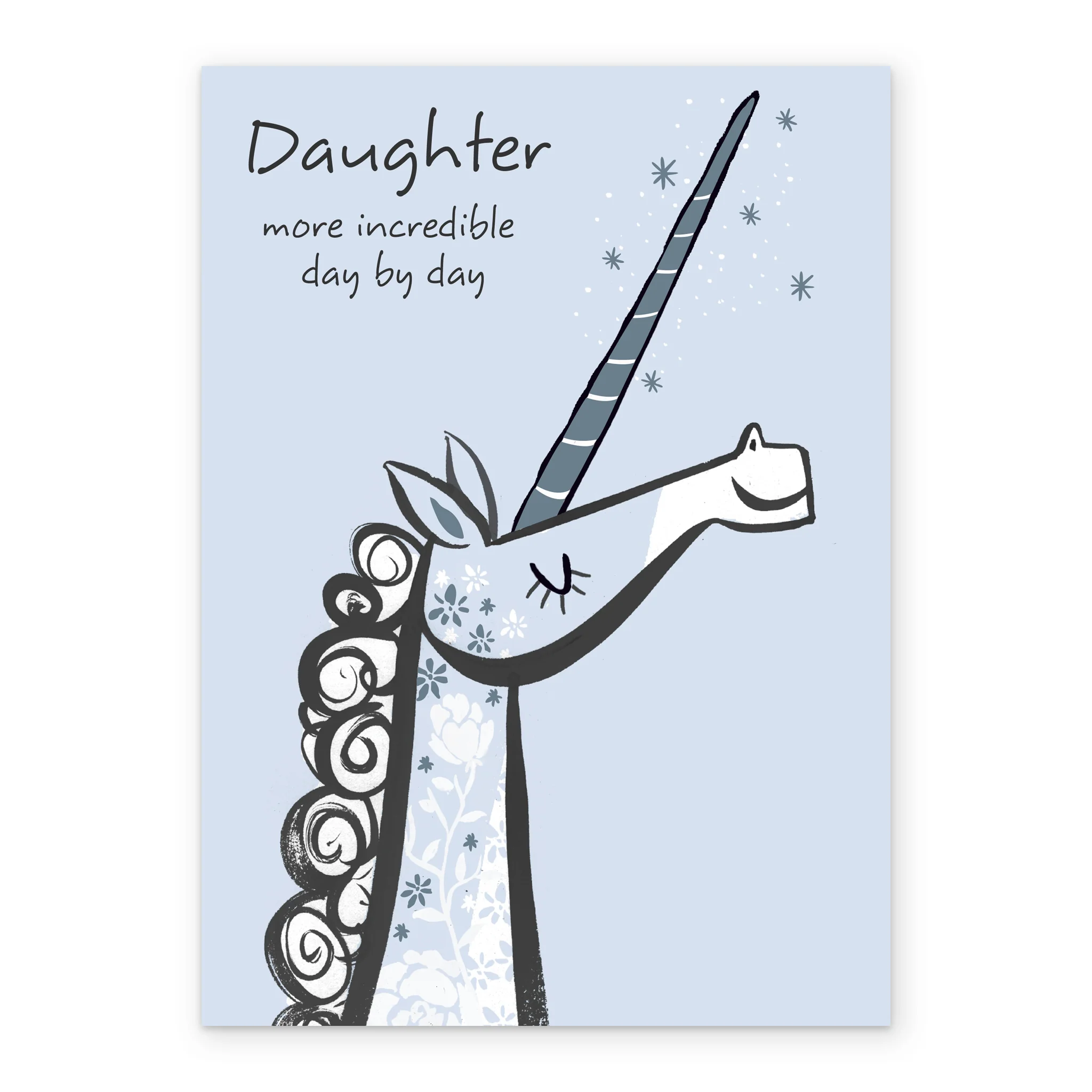 Personalised Unicorn Incredible Every day Daughter Card - Image 2