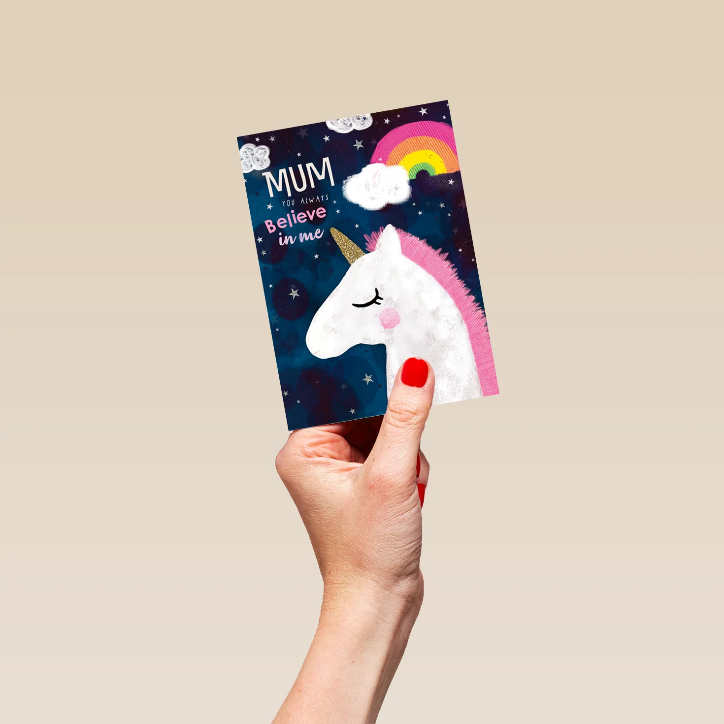 Personalised Unicorn Rainbow Mother's Day Card For Mum - Image 4
