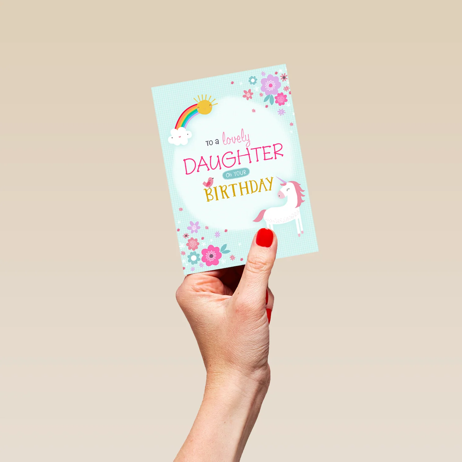Personalised Unicorn & Sunshine Birthday Card For Daughter - Image 4