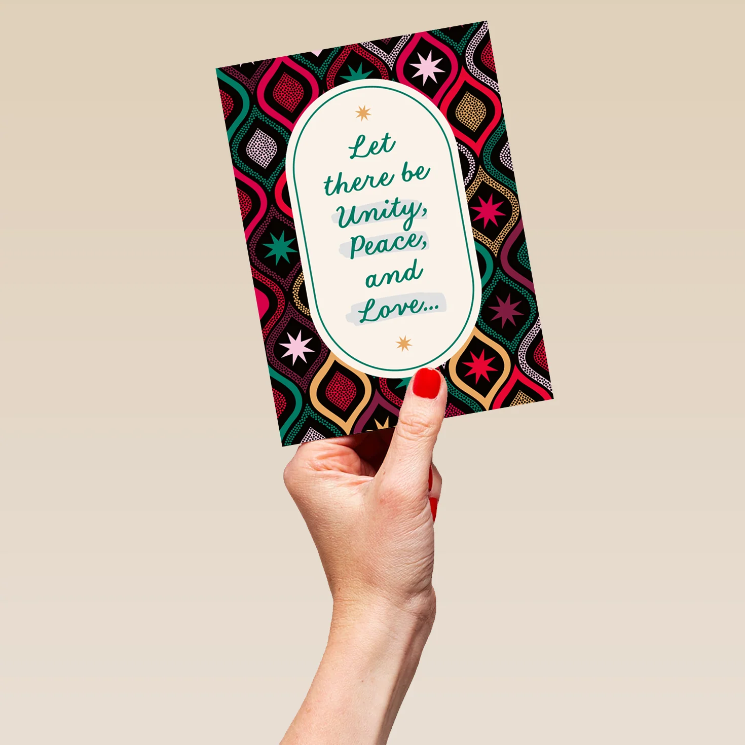 Personalised 'Unity & Peace' Jewel Toned Kwanzaa Card - Image 5