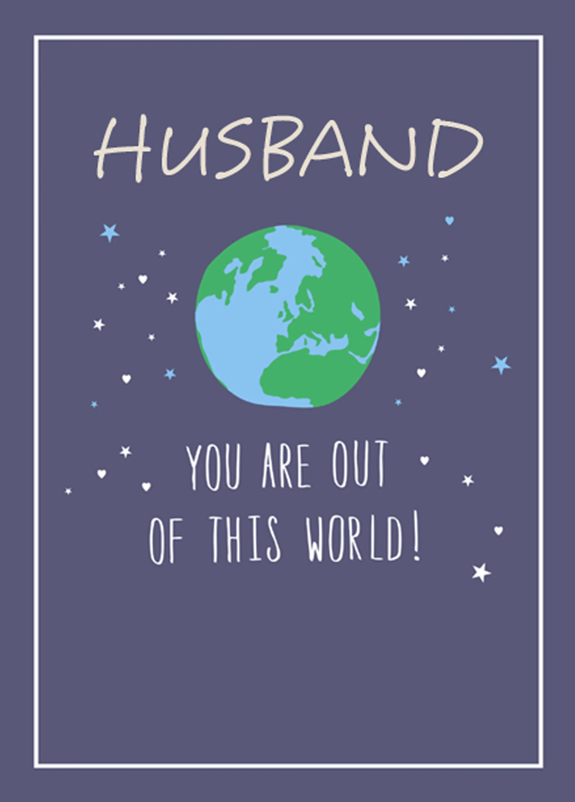 Personalised Universe Themed Husband Card
