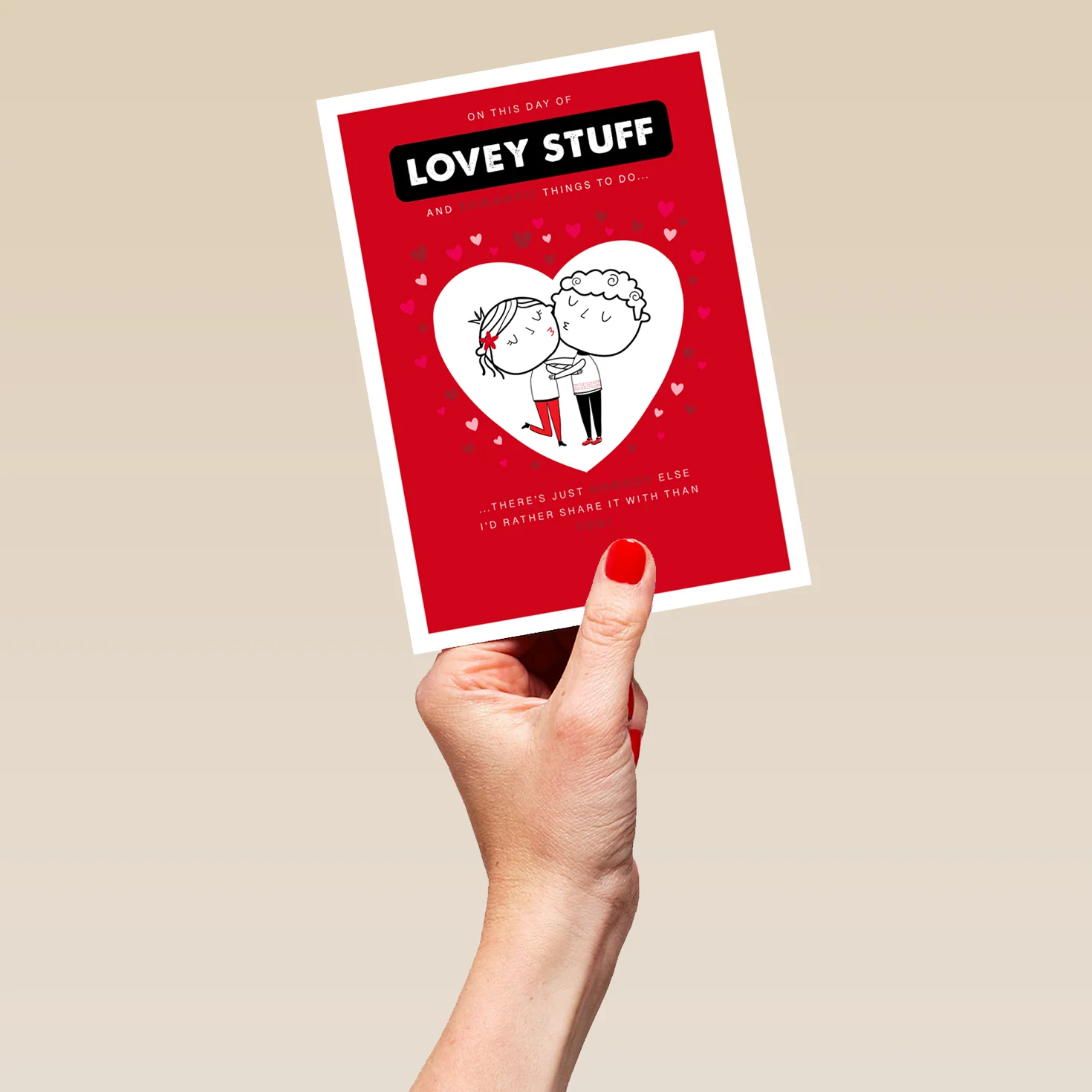 Personalised Valentine's Day Card - Cute Cartoon Style Design - Image 5