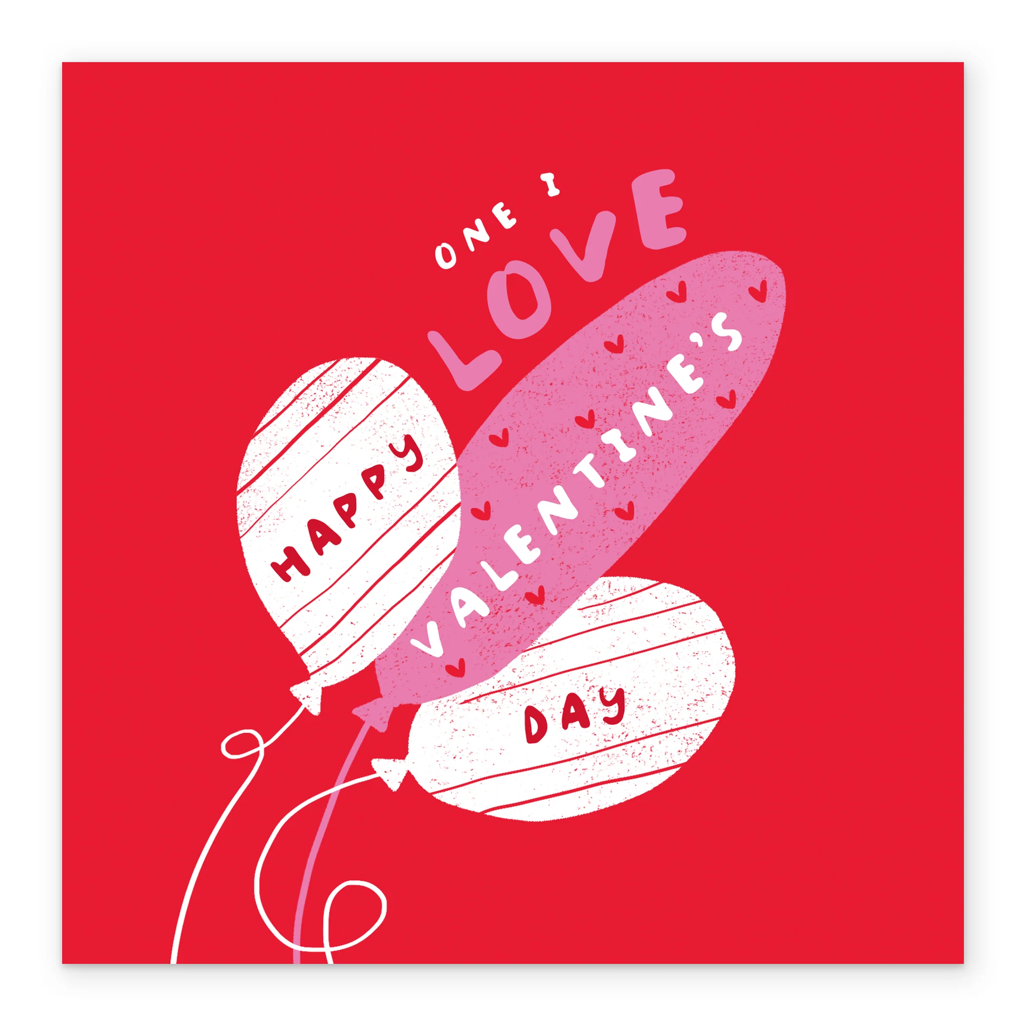 Personalised Valentine's Day Card For One I Love - Naughty Balloons Design - Image 2