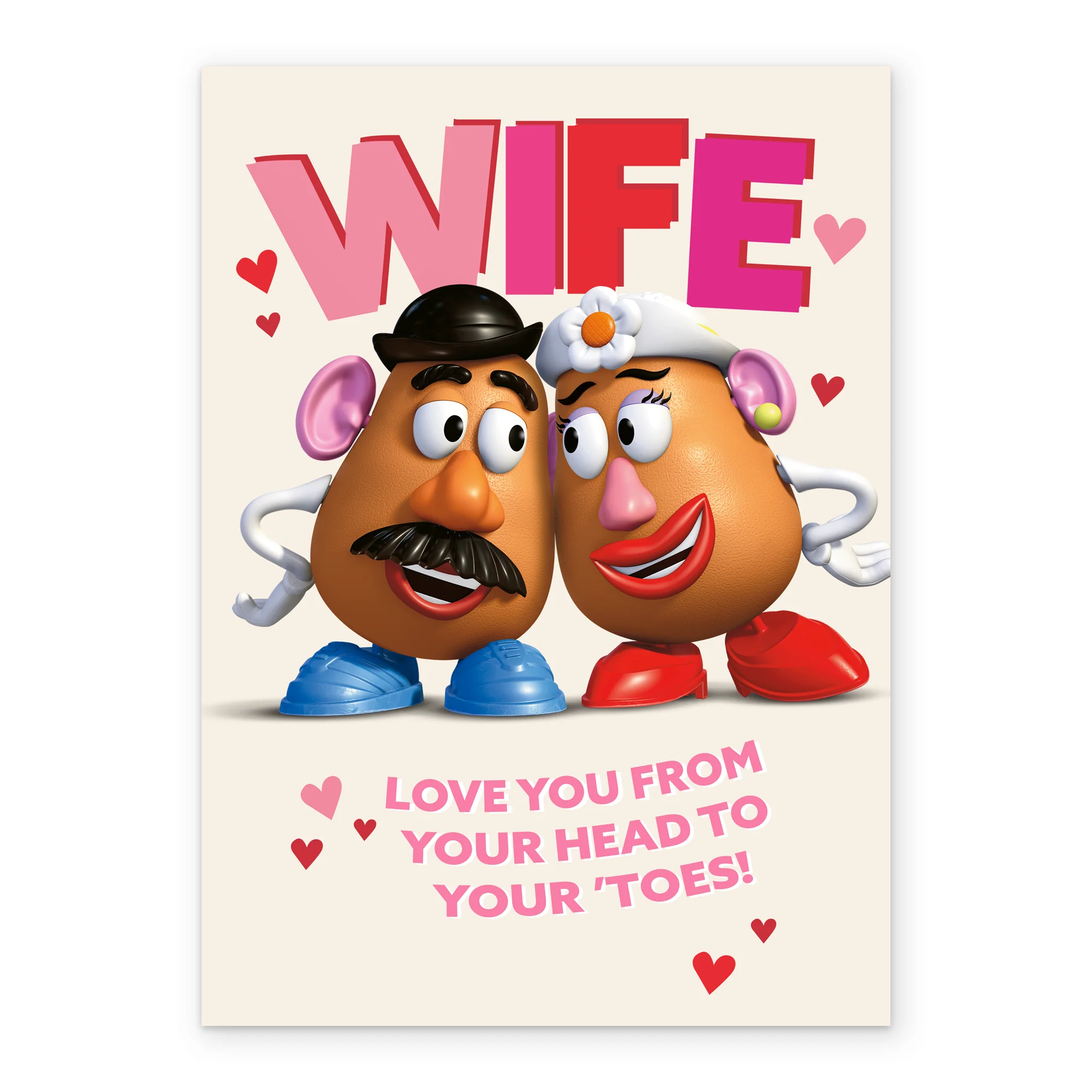 Personalised Valentine's Day Card For Wife - Fun Mr & Mrs Potato Head Design - Image 2