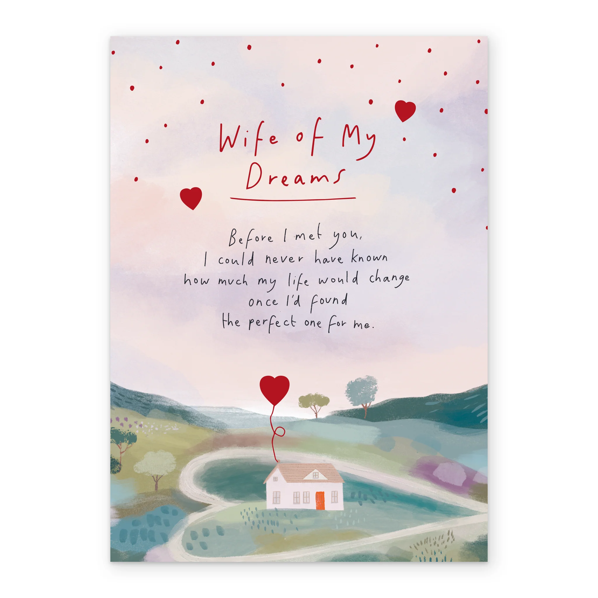 Personalised Valentine's Day Card For Wife - Heartfelt Watercolour Design - Image 2