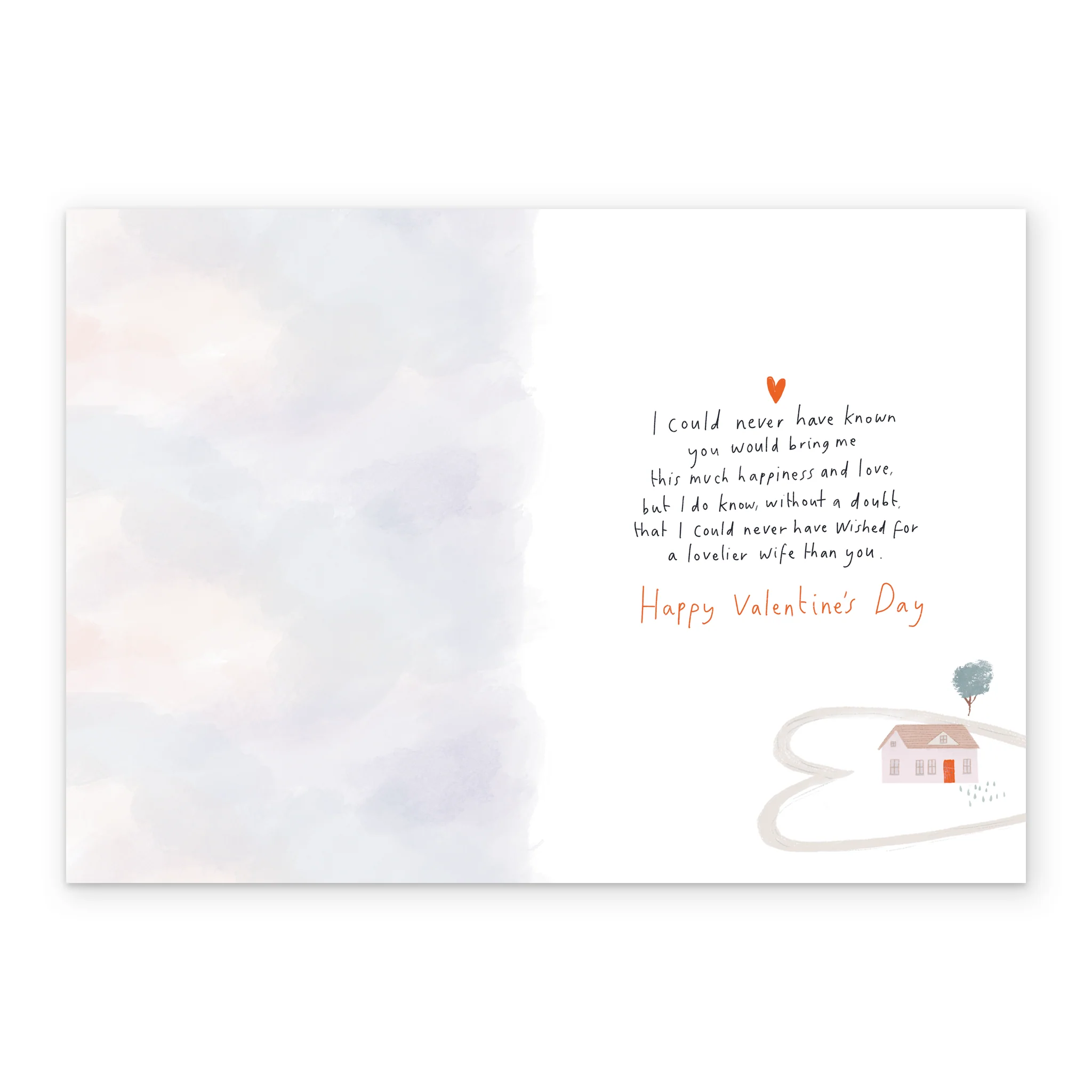Personalised Valentine's Day Card For Wife - Heartfelt Watercolour Design - Image 3