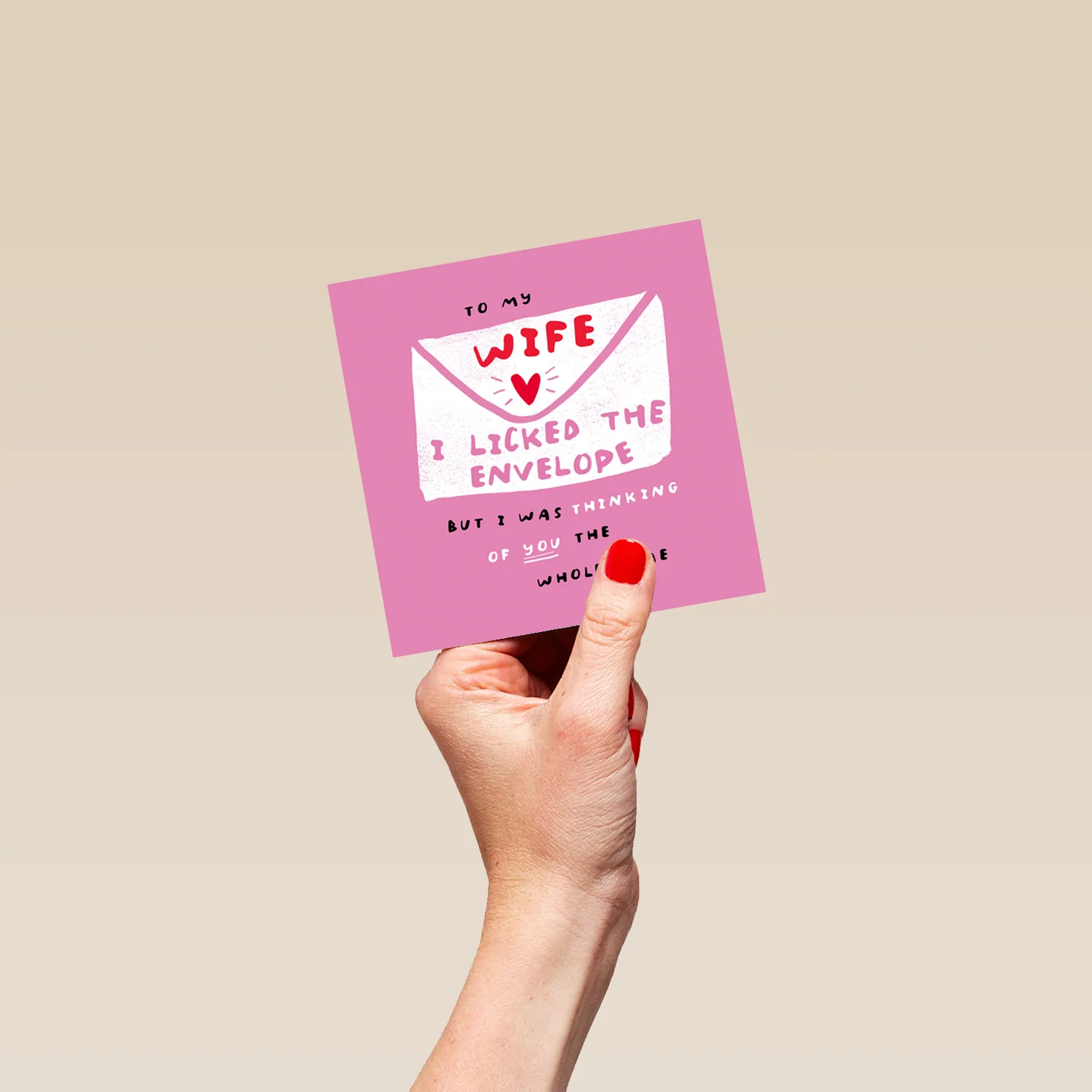 Personalised Valentine's Day Card For Wife - Naughty Envelope Design - Image 4
