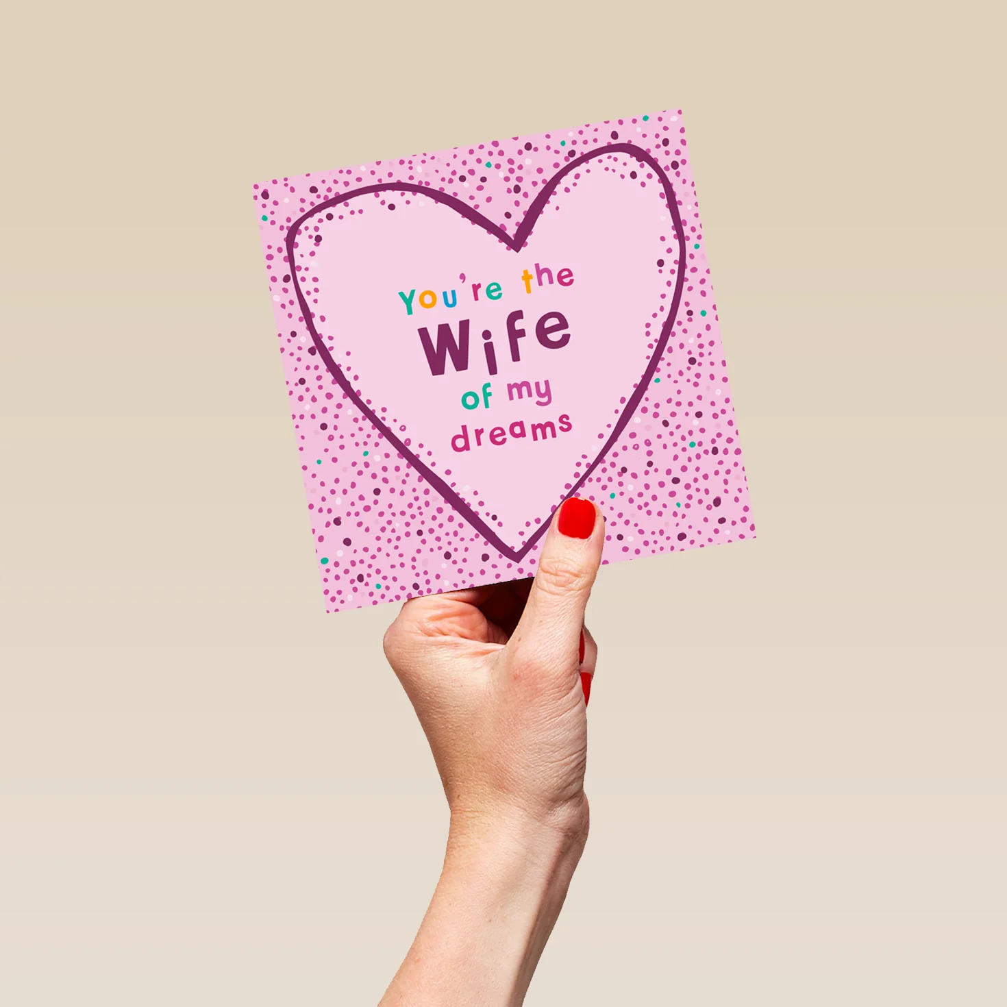 Personalised Valentine's Day Card For Wife - 'Wife of My Dreams' Design - Image 5
