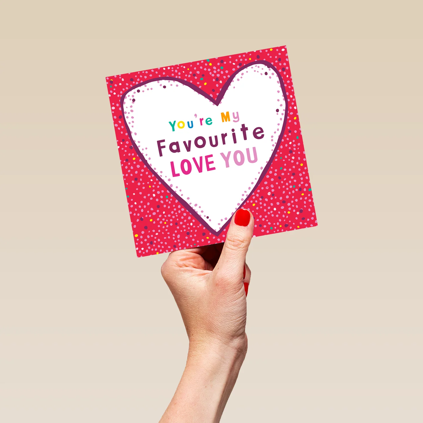 Personalised Valentine's Day Card - 'You're My Favourite' Design - Image 5
