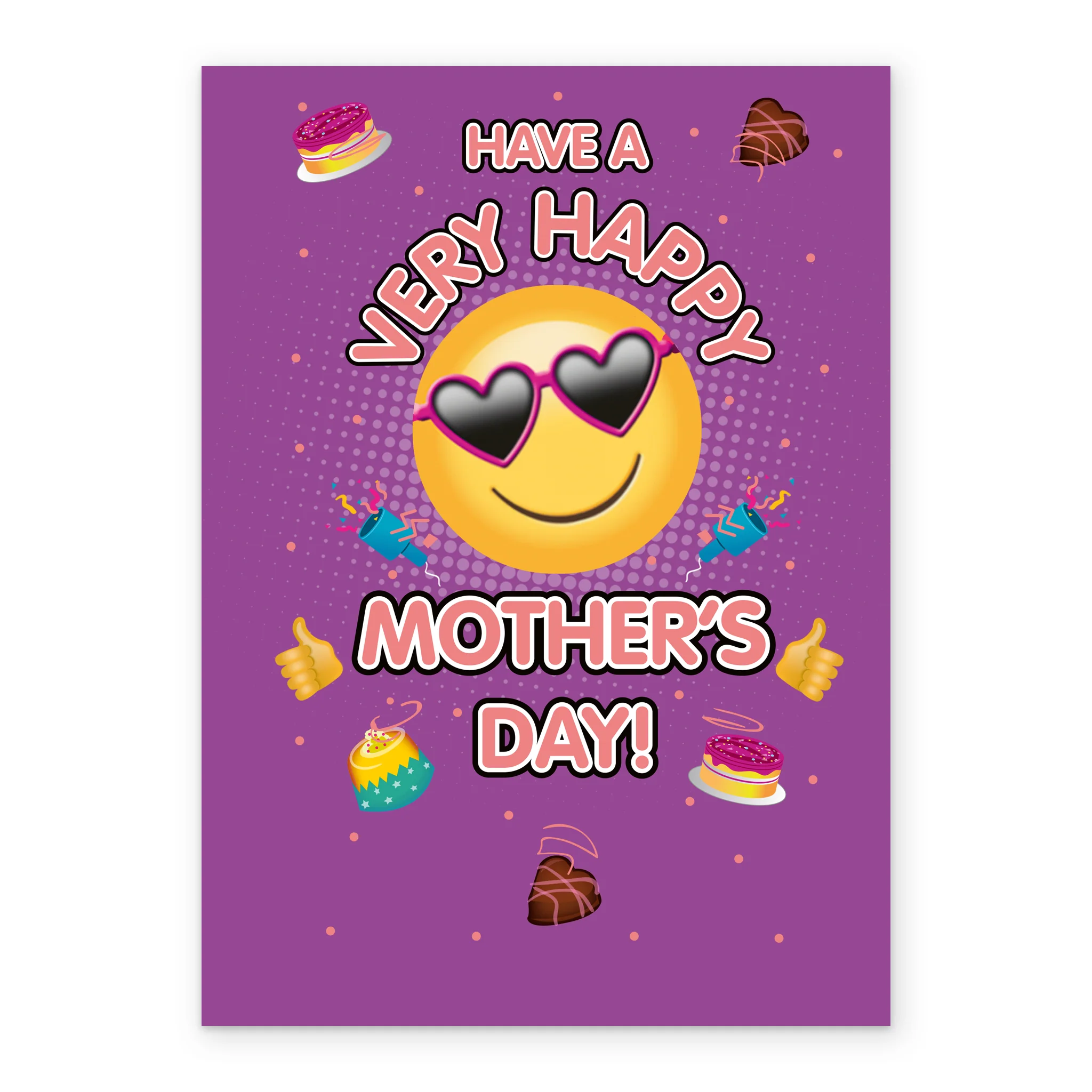 Personalised Very Happy Smiling Emoji Mother's Day Card - Image 2
