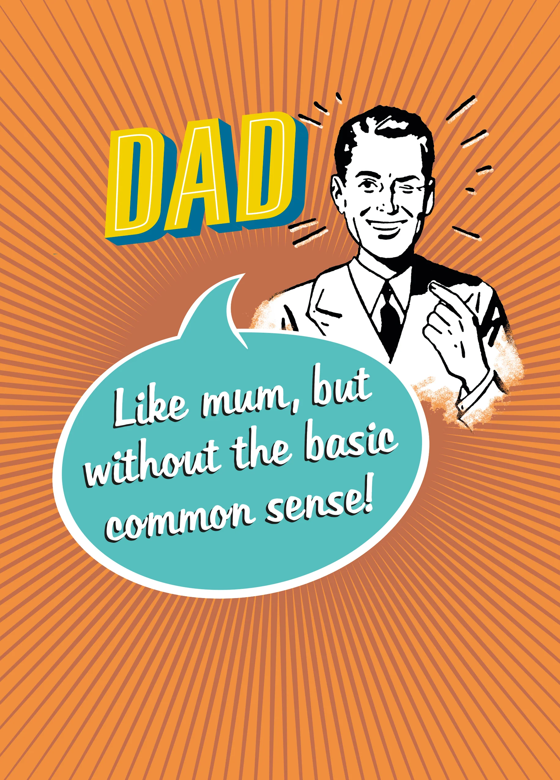 Personalised Vintage Advertising Funny Dad Card