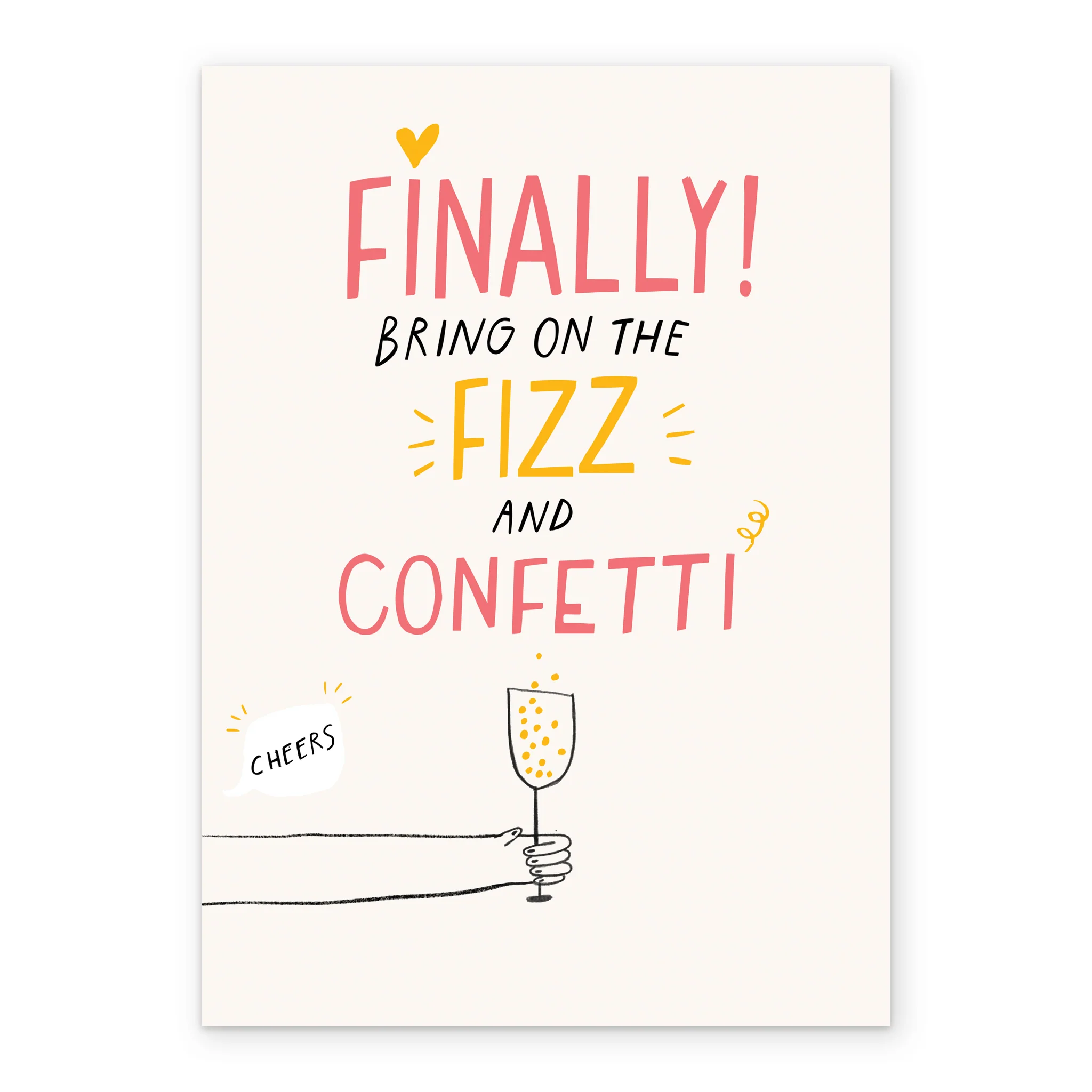 Personalised Wedding Fizz Confetti Card - Image 2