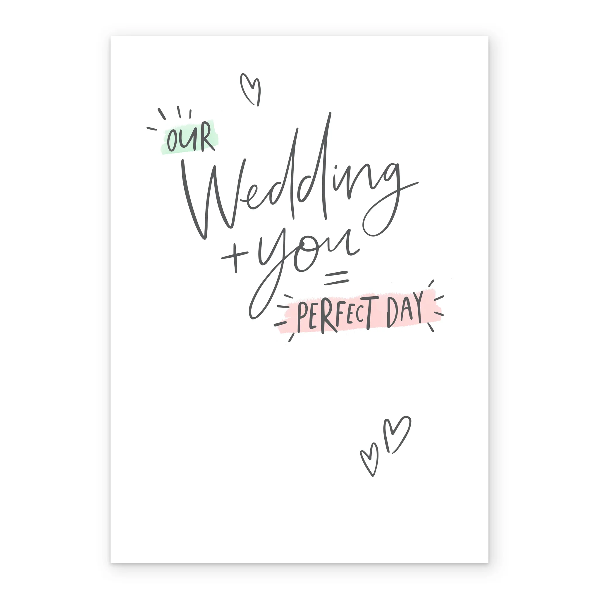 Personalised Wedding Thank You Hearts Card - Image 2
