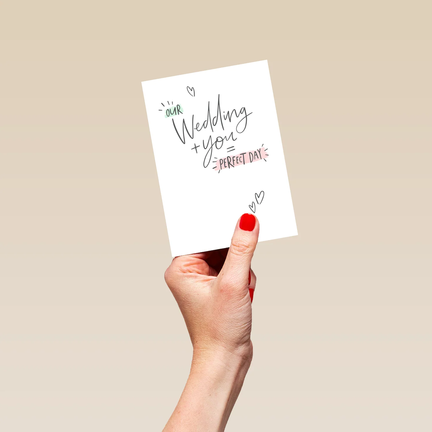 Personalised Wedding Thank You Hearts Card - Image 4