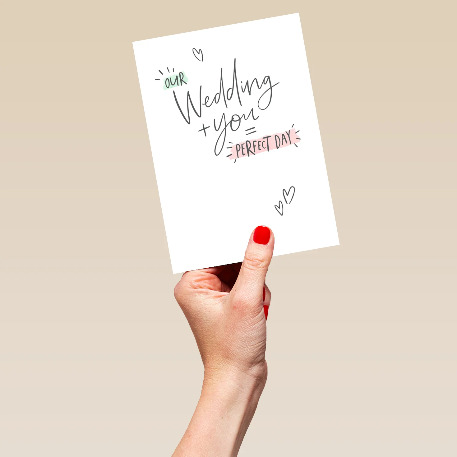 Personalised Wedding Thank You Hearts Card - Image 5