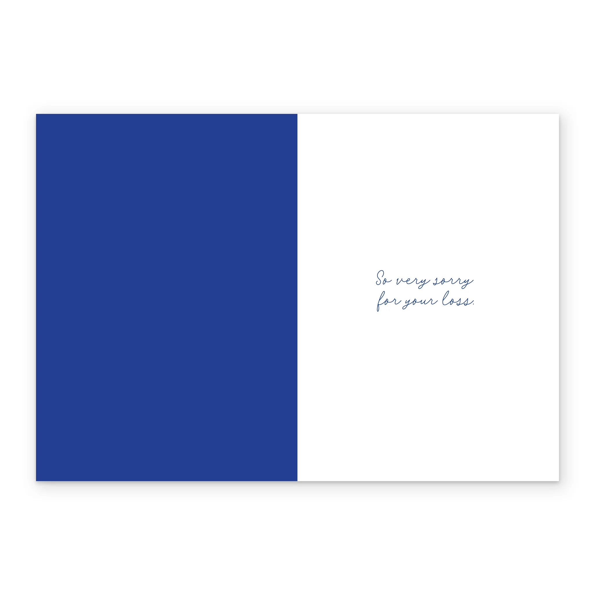Personalised White & Blue Flowers & Vase Sympathy Card - Image 3