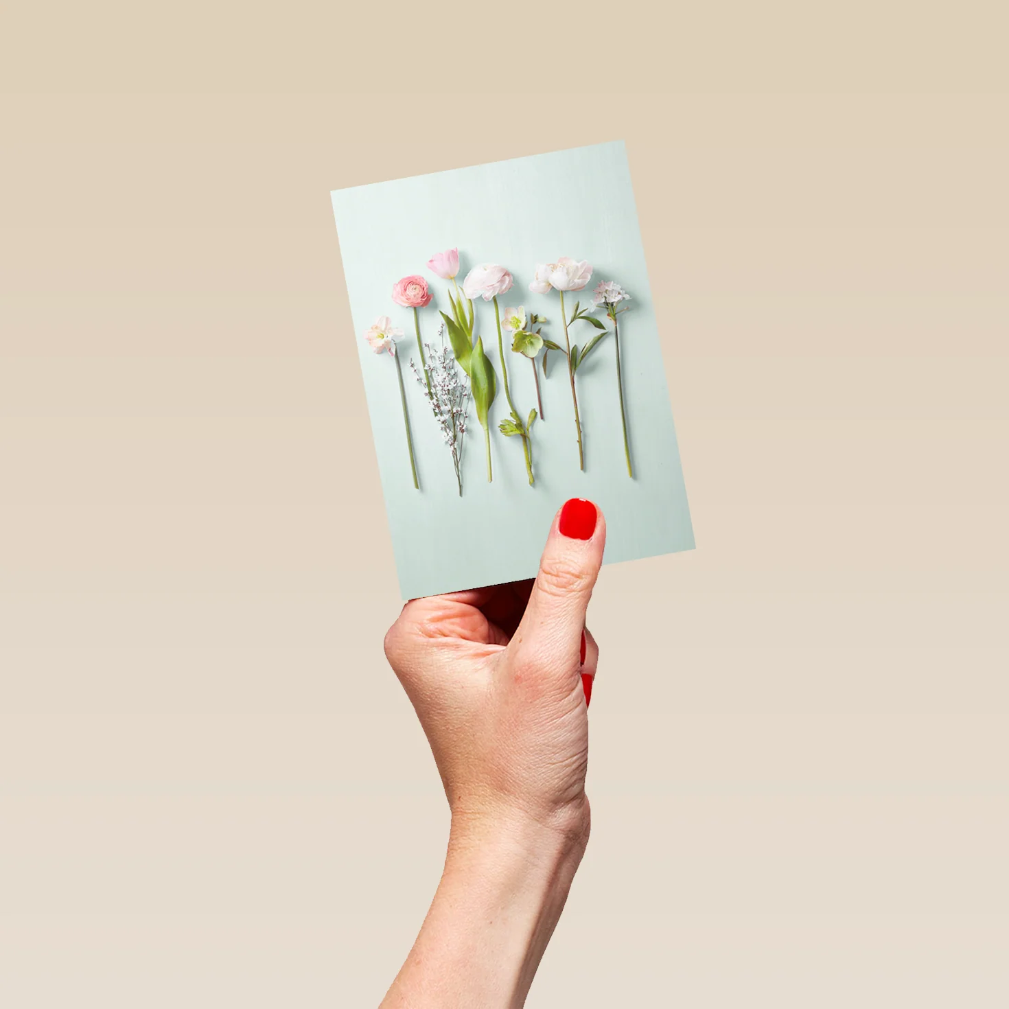 Personalised White Flowers Card - Image 4