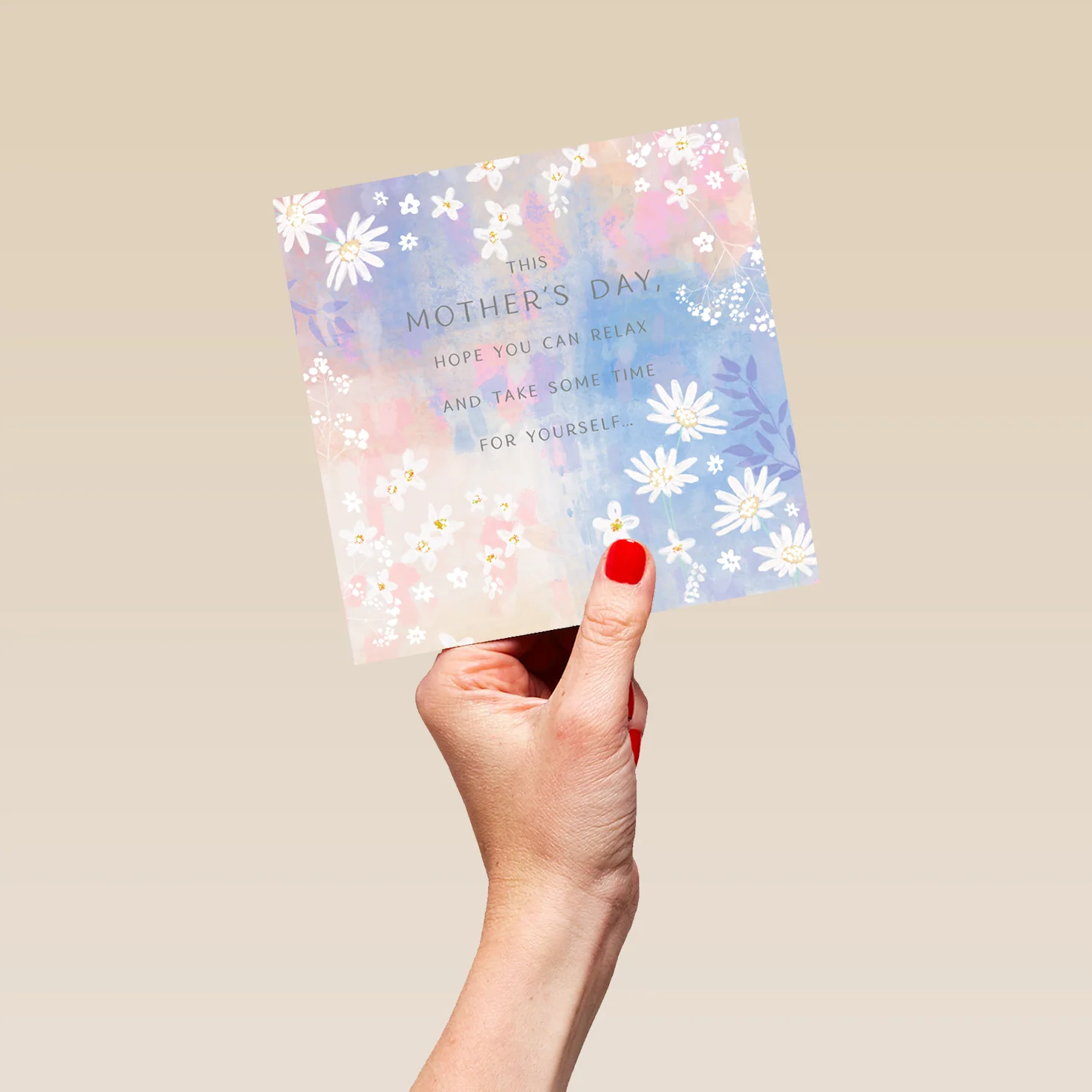 Personalised White Watercolour Daisies Mother's Day Card - Image 5