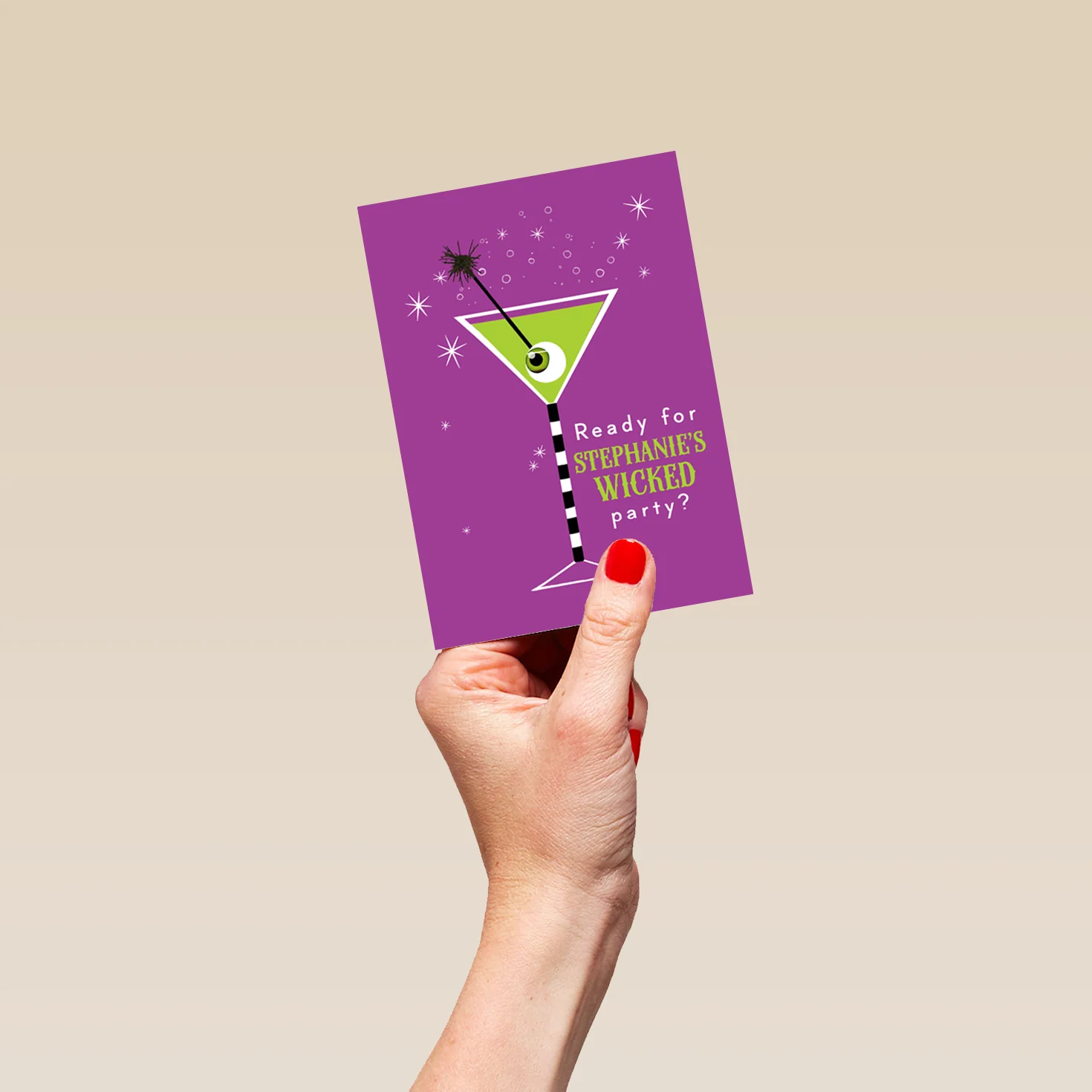 Personalised Wicked Cocktail Halloween Card - Image 4