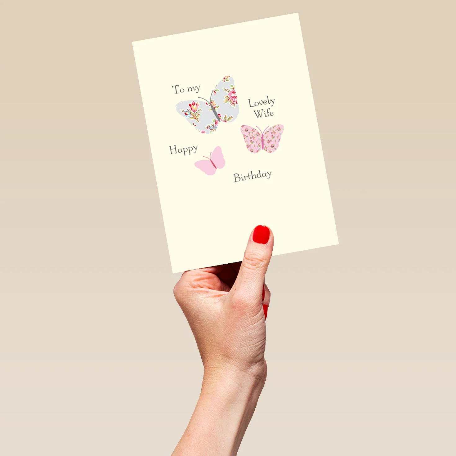 Personalised Wife Classic Butterflies Card - Image 5
