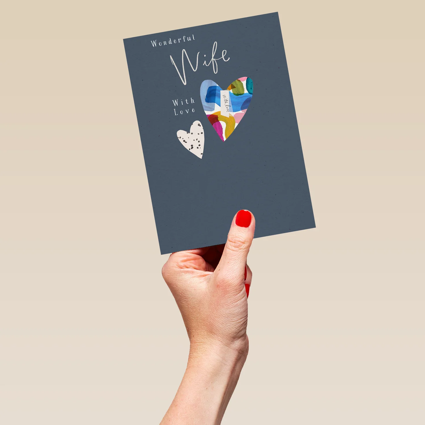 Personalised Wife Classic Heart Card - Image 5