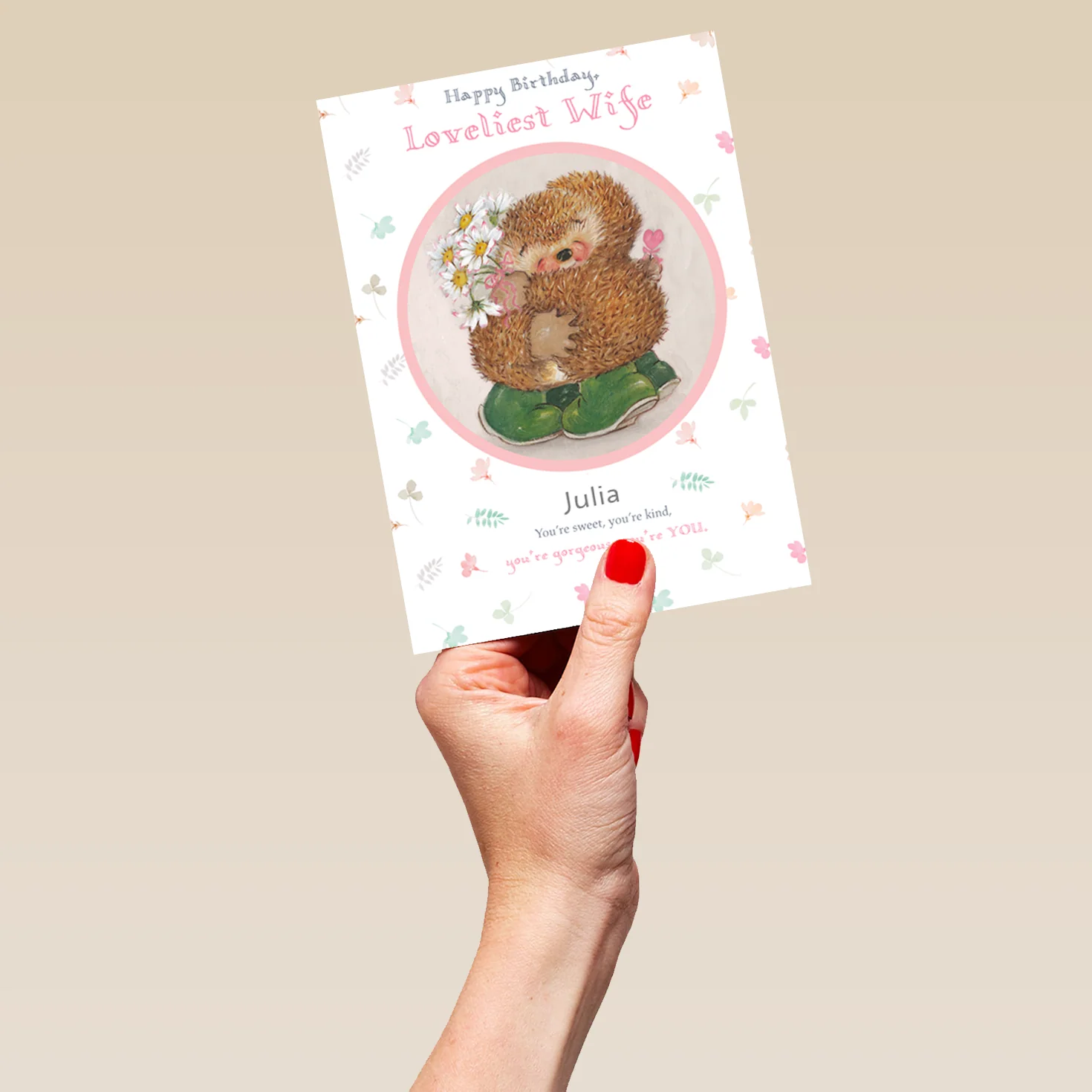 Personalised Wife Cute Country Companions Card - Image 5