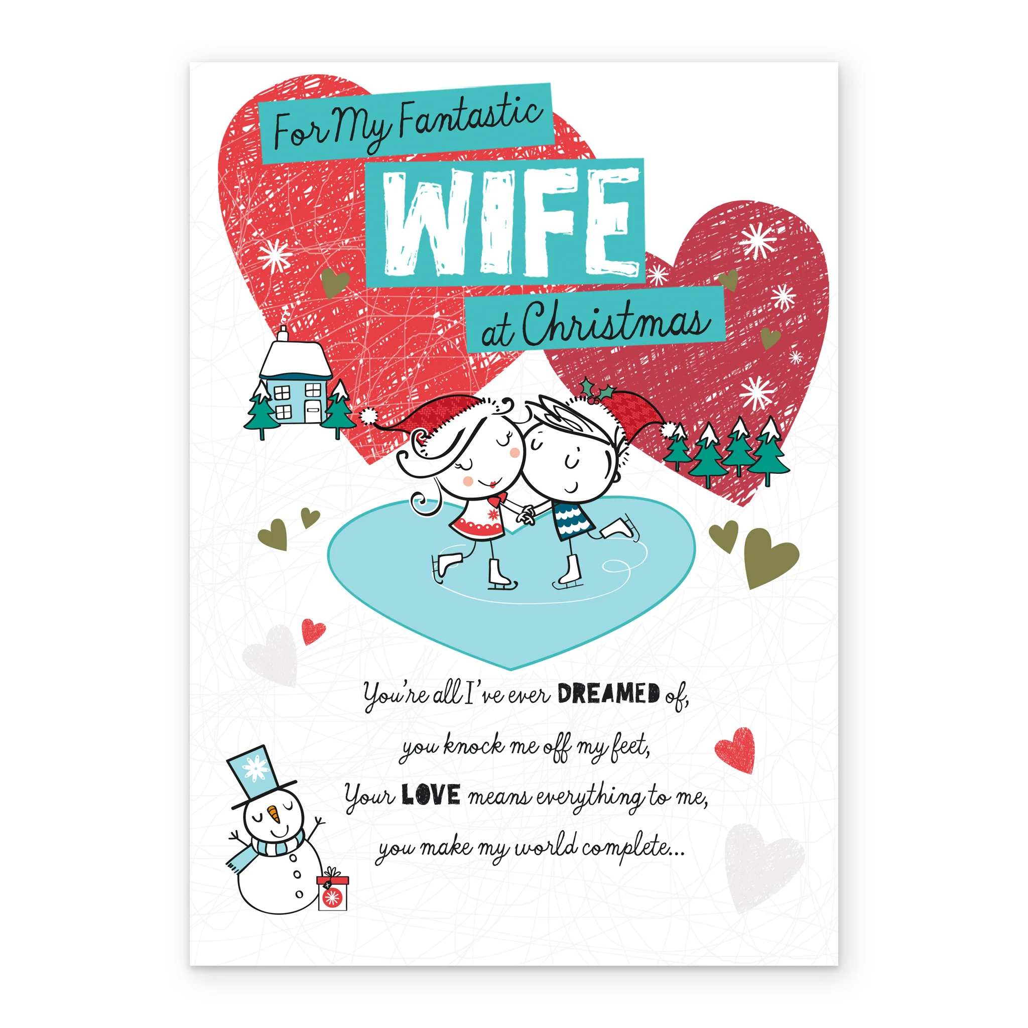 Personalised Wife Festive Poem Christmas Card - Image 2