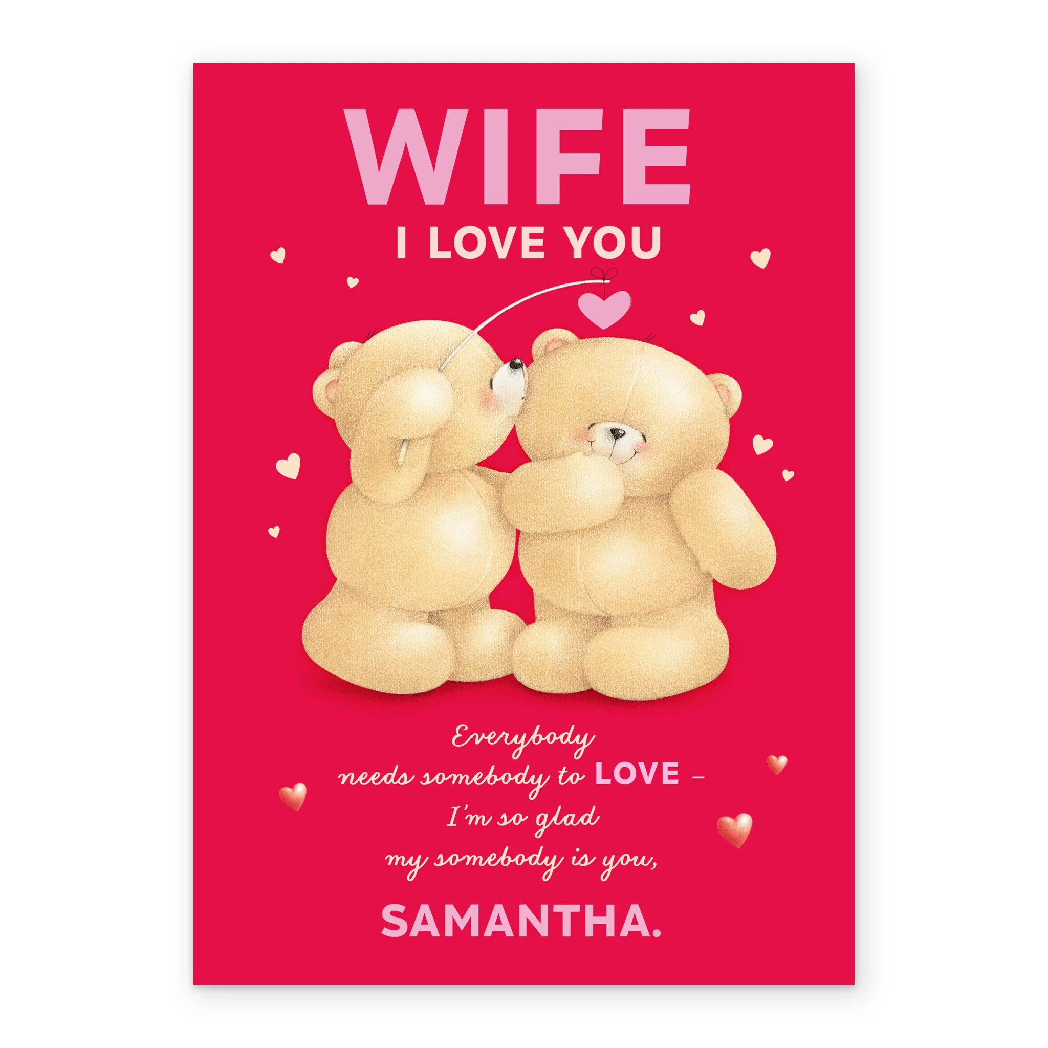 Personalised Wife Forever Friends Kiss Valentine's Day Card - Image 2