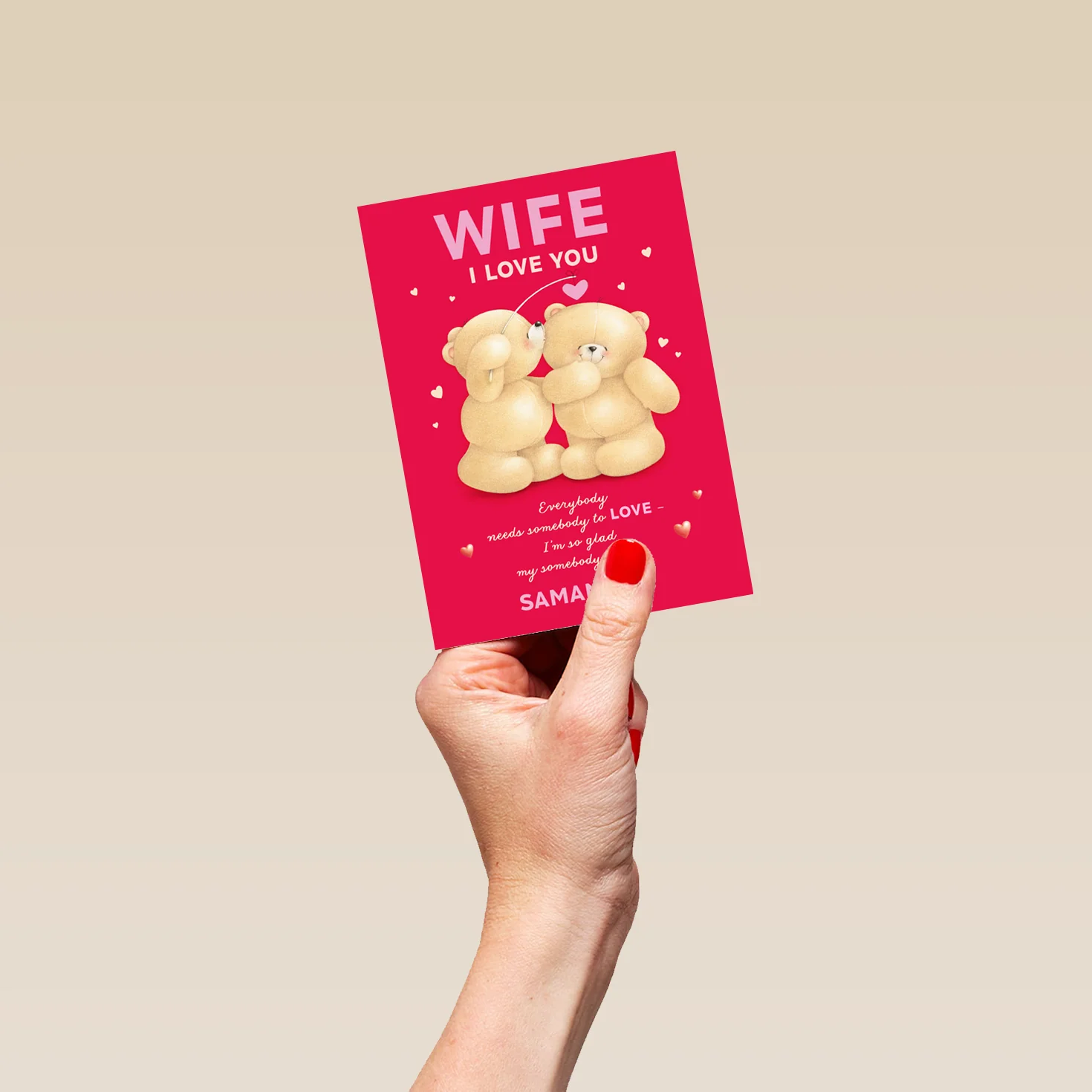 Personalised Wife Forever Friends Kiss Valentine's Day Card - Image 4