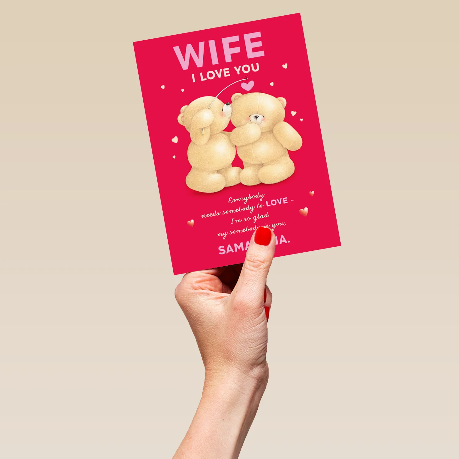 Personalised Wife Forever Friends Kiss Valentine's Day Card - Image 5