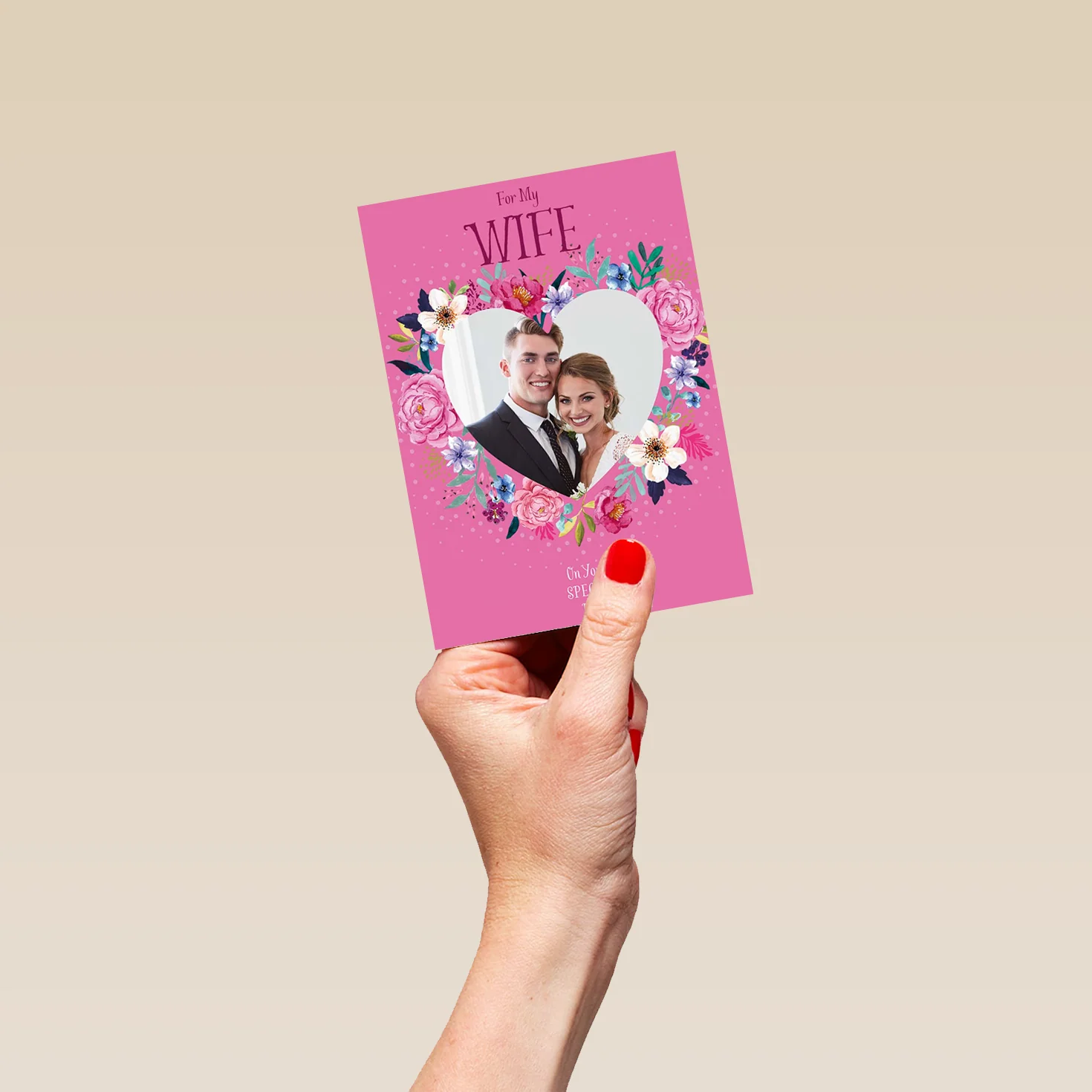 Personalised Wife Special Day Photo Card - Image 4