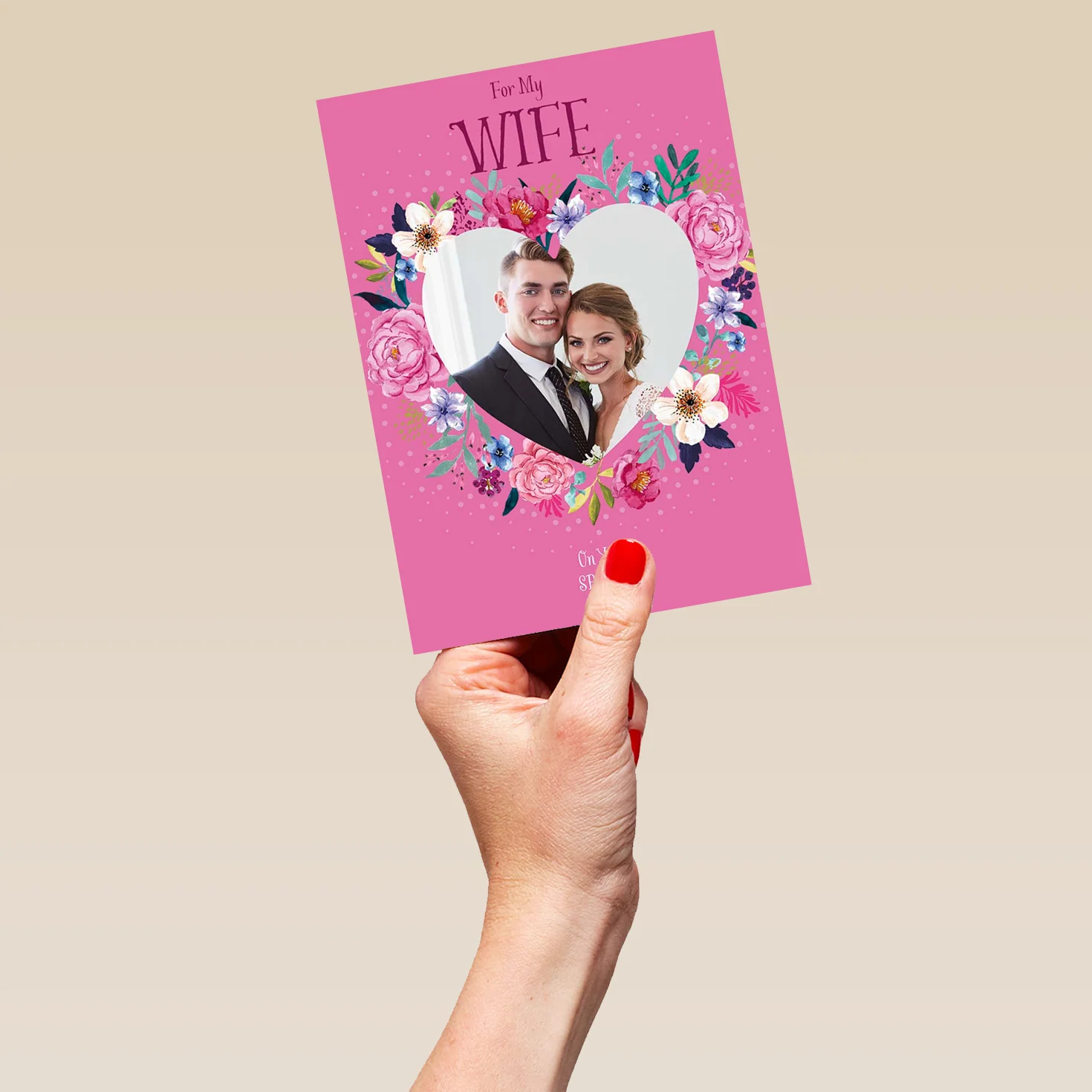 Personalised Wife Special Day Photo Card - Image 5