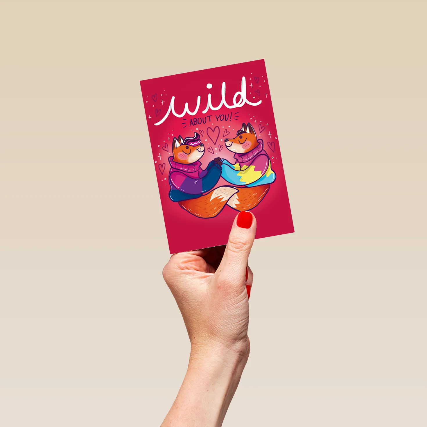 Personalised Wild Foxes Valentine's Day Card - Image 4