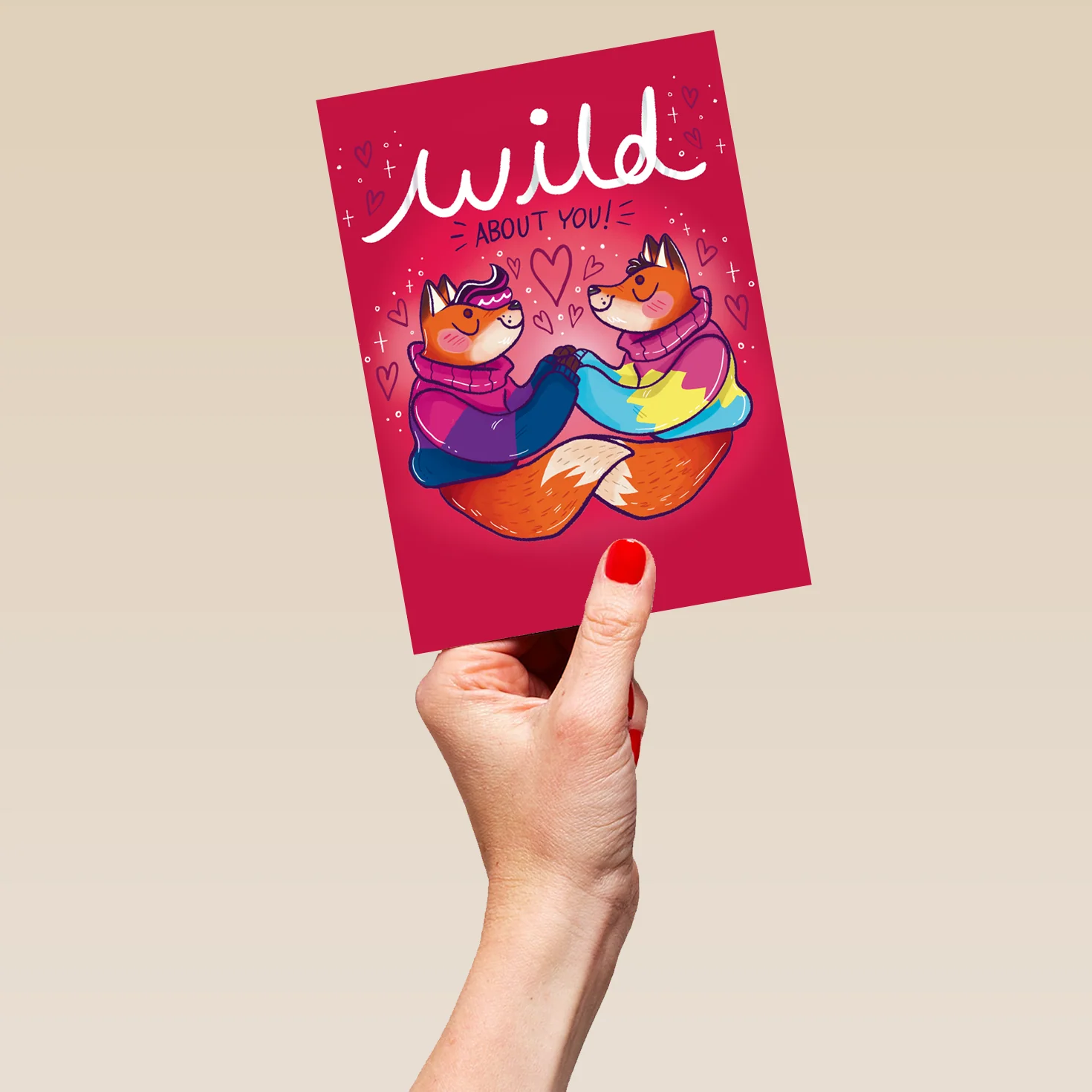 Personalised Wild Foxes Valentine's Day Card - Image 5