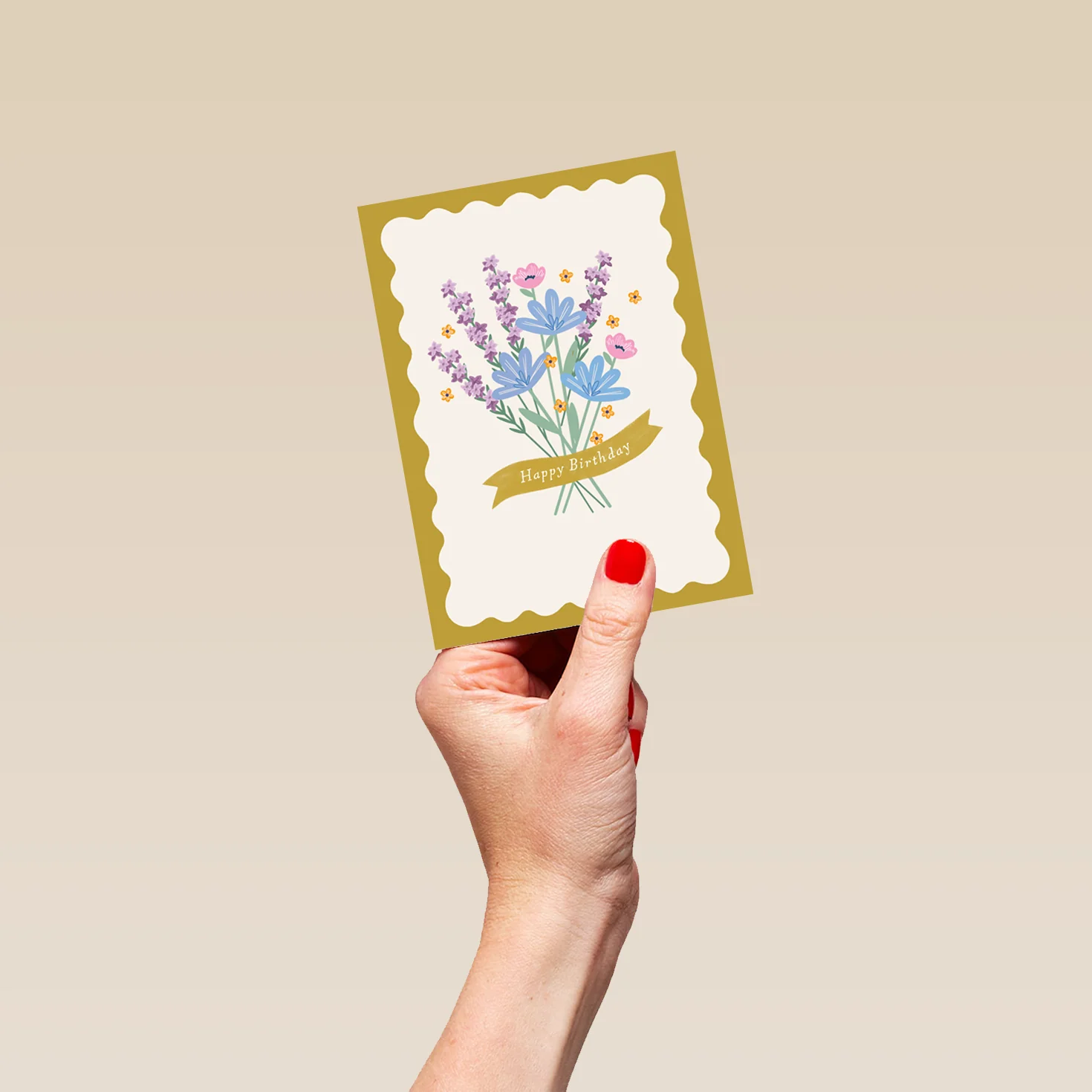 Personalised 'Wildflower Bouquet' Illustrated Birthday Card - Image 4
