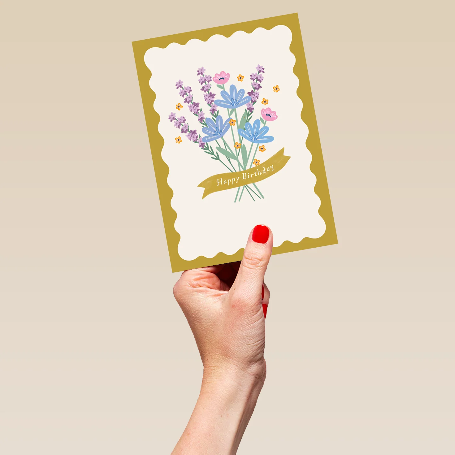 Personalised 'Wildflower Bouquet' Illustrated Birthday Card - Image 5