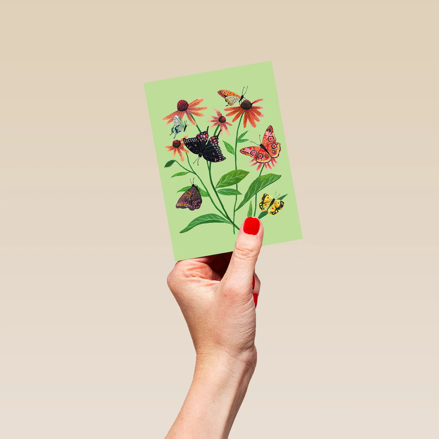 Personalised Wildflowers & Butterflies Mother's Day Card - Image 4