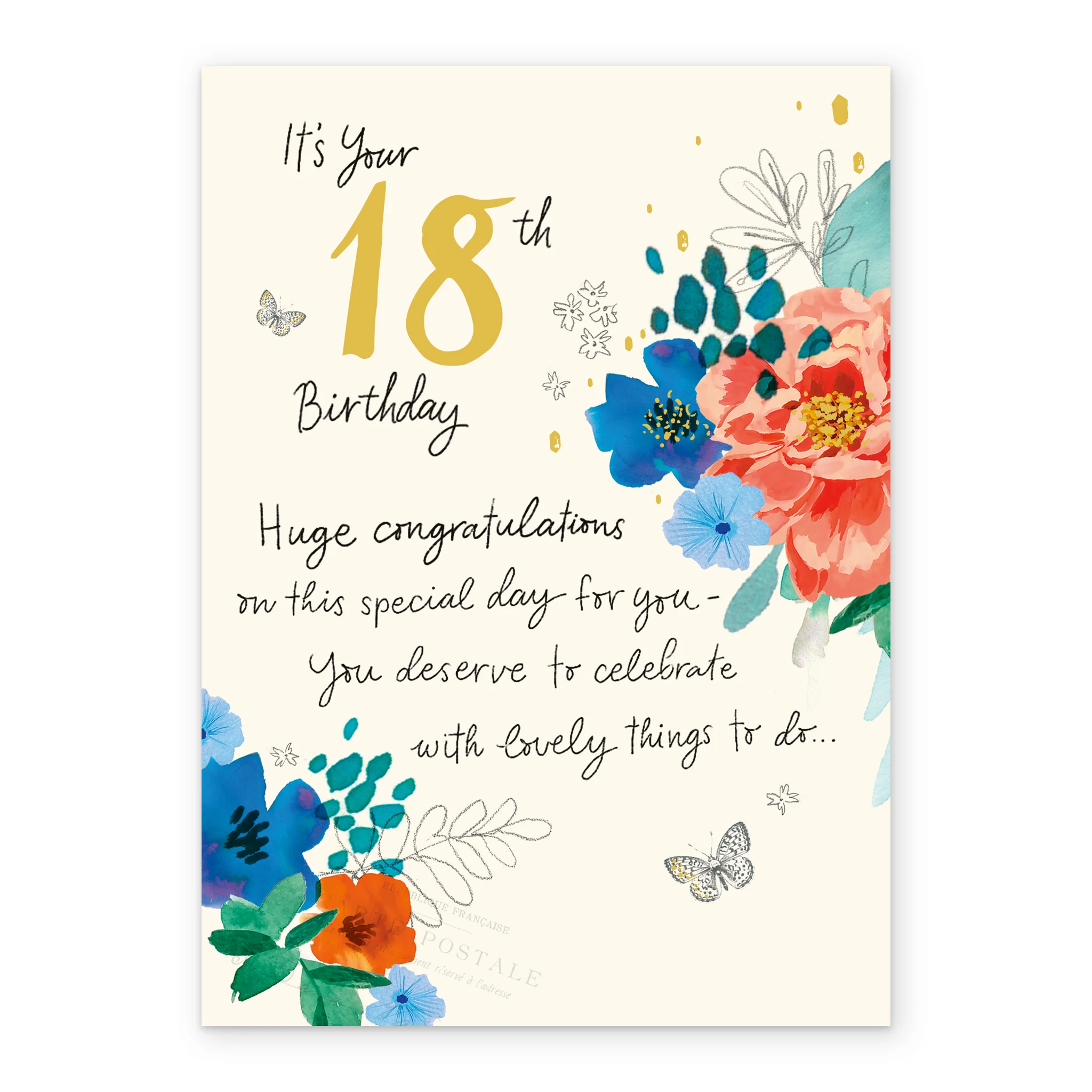 Personalised Willow Bouquet 18th Birthday Card - Image 2