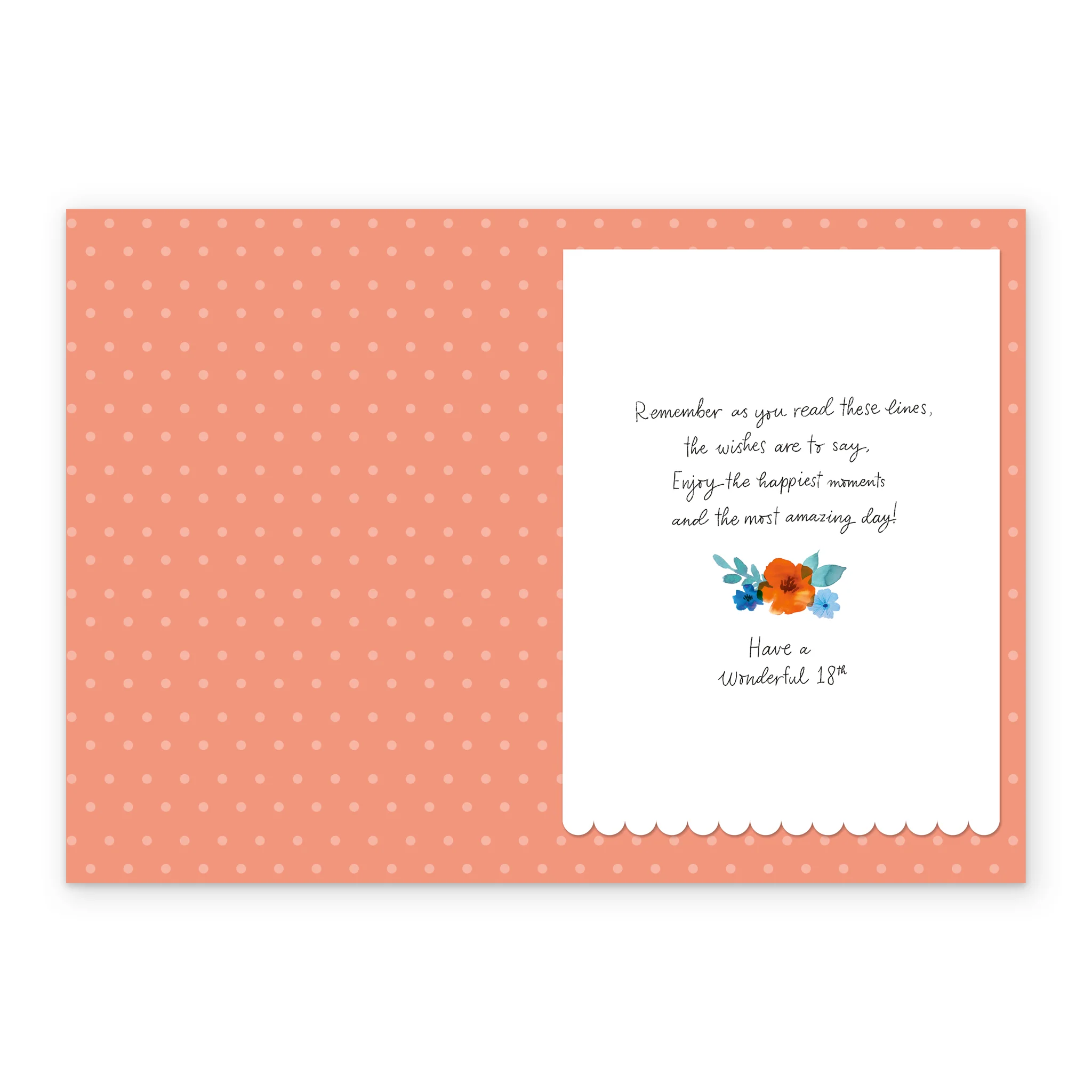 Personalised Willow Bouquet 18th Birthday Card - Image 3