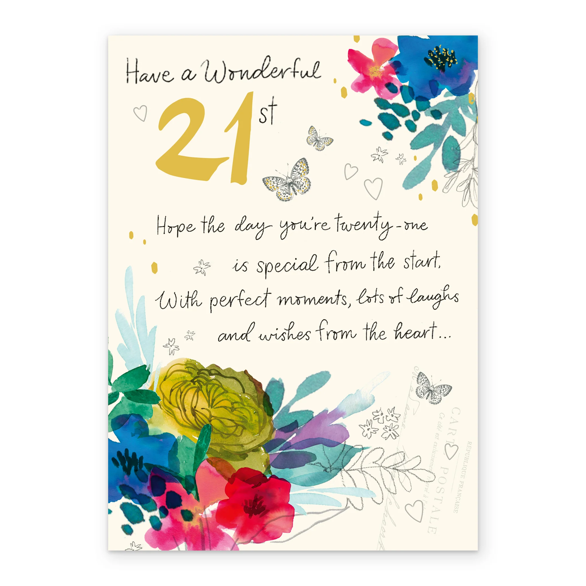 Personalised Willow Bouquet 21st Birthday Card - Image 2