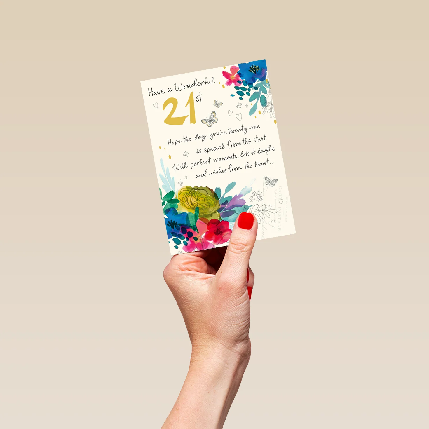 Personalised Willow Bouquet 21st Birthday Card - Image 4