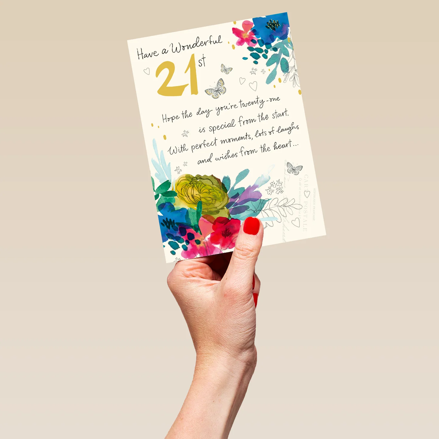 Personalised Willow Bouquet 21st Birthday Card - Image 5