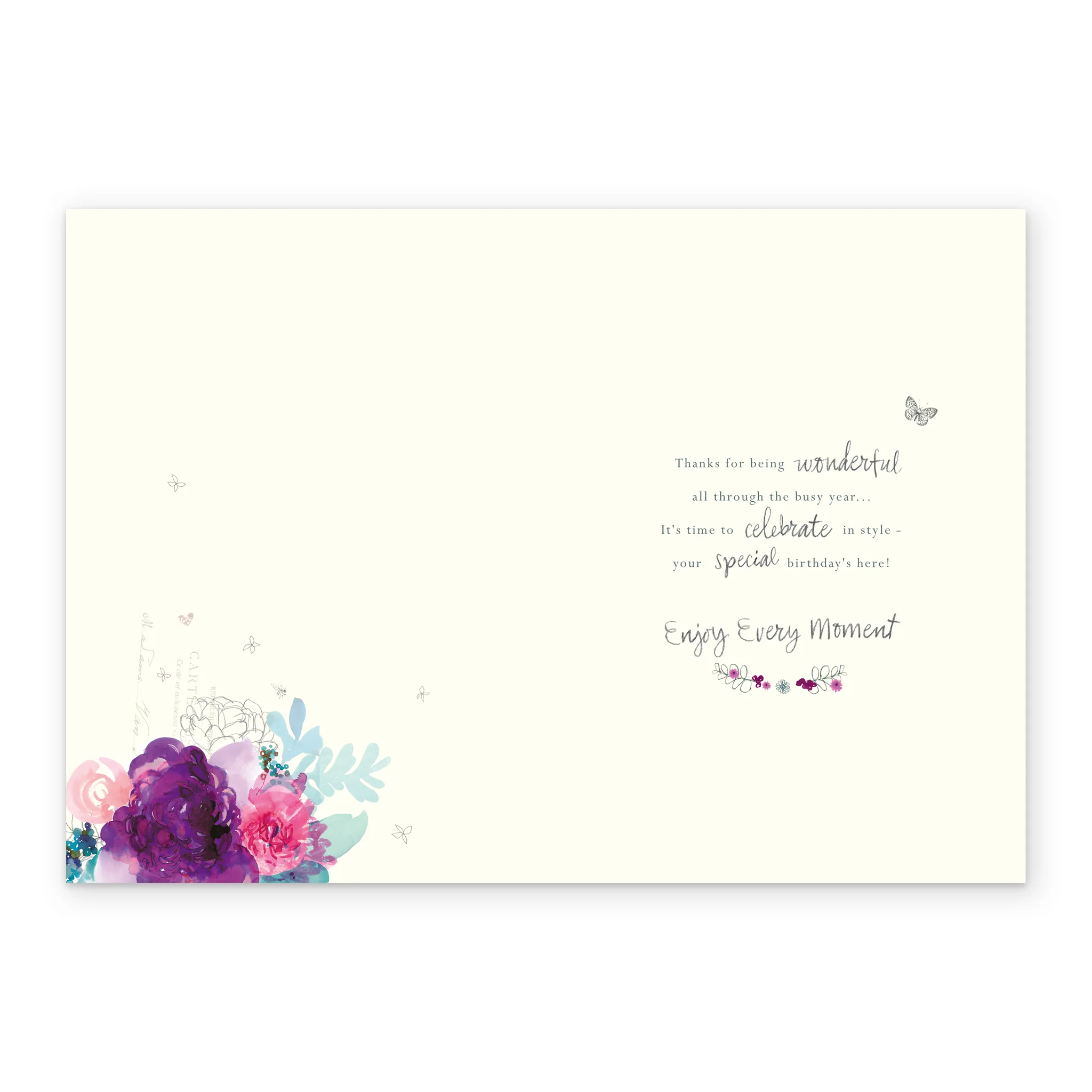Personalised Willow Bouquet 70th Birthday Card - Image 3