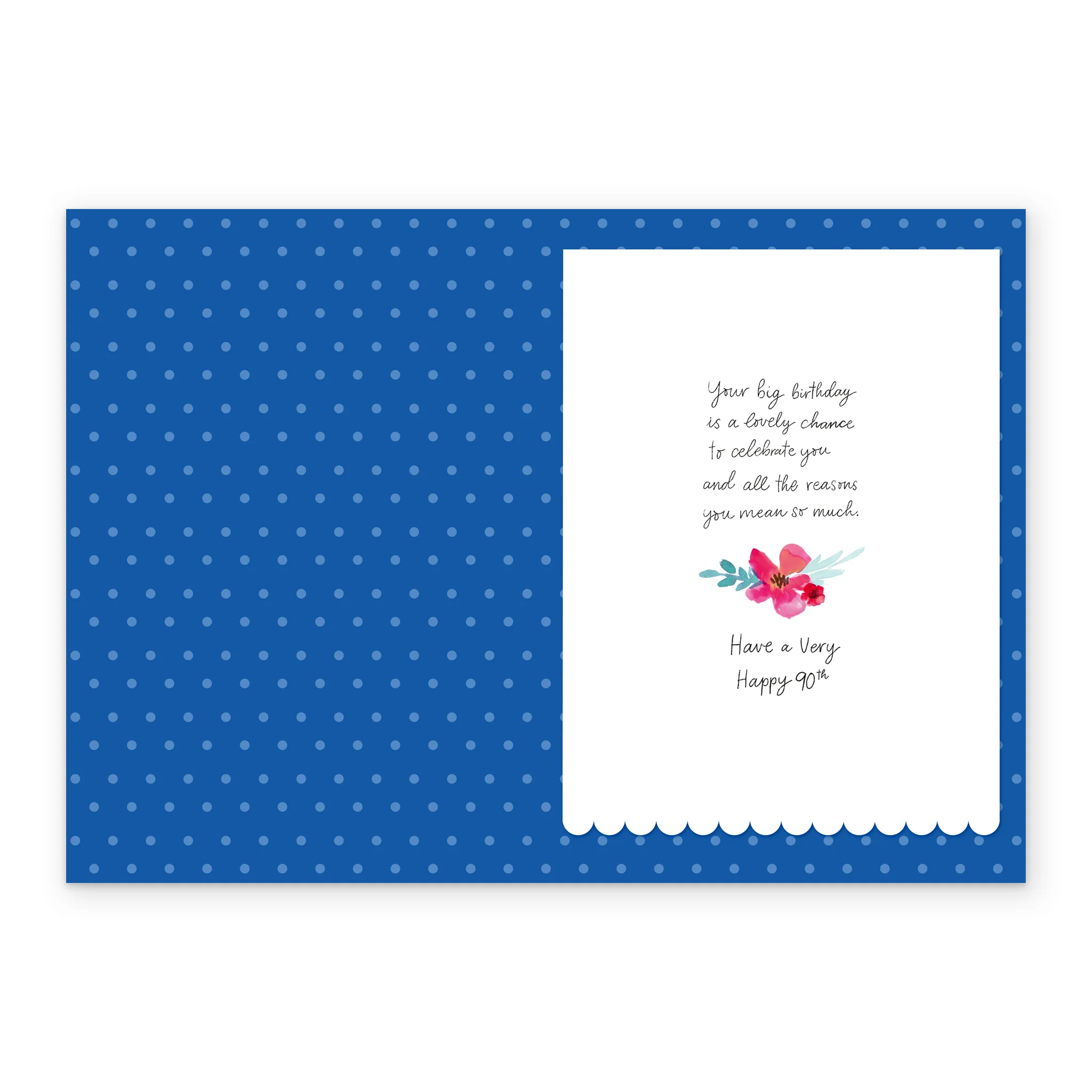 Personalised Willow Bouquet 90th Birthday Card - Image 3