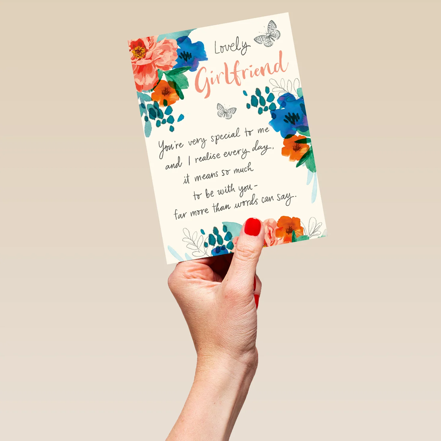 Personalised Willow Bouquet Birthday Card for Girlfriend - Image 5