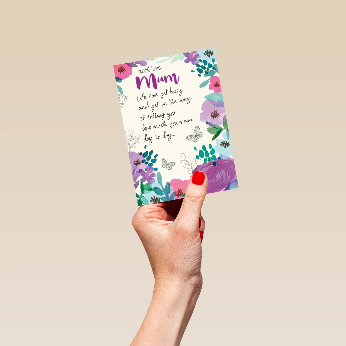 Personalised Willow Bouquet Birthday Card for Mum - Image 4