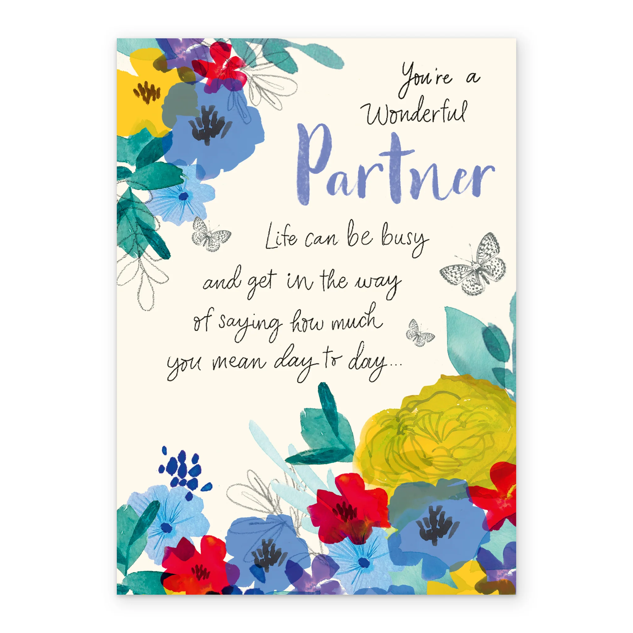 Personalised Willow Bouquet Birthday Card for Partner - Image 2