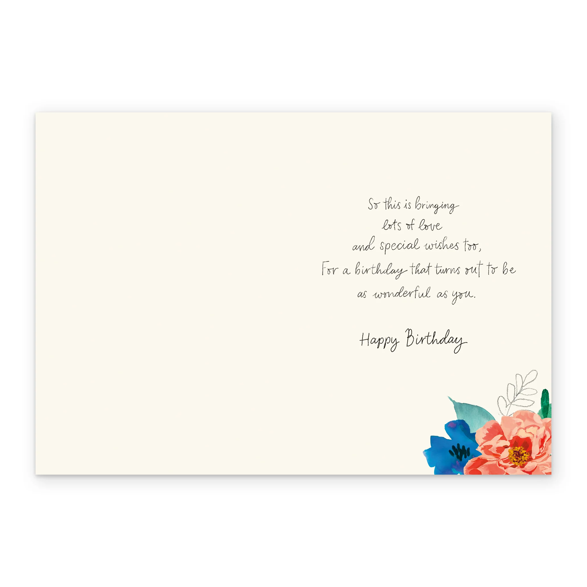 Personalised Willow Bouquet Birthday Card for Someone Special - Image 3