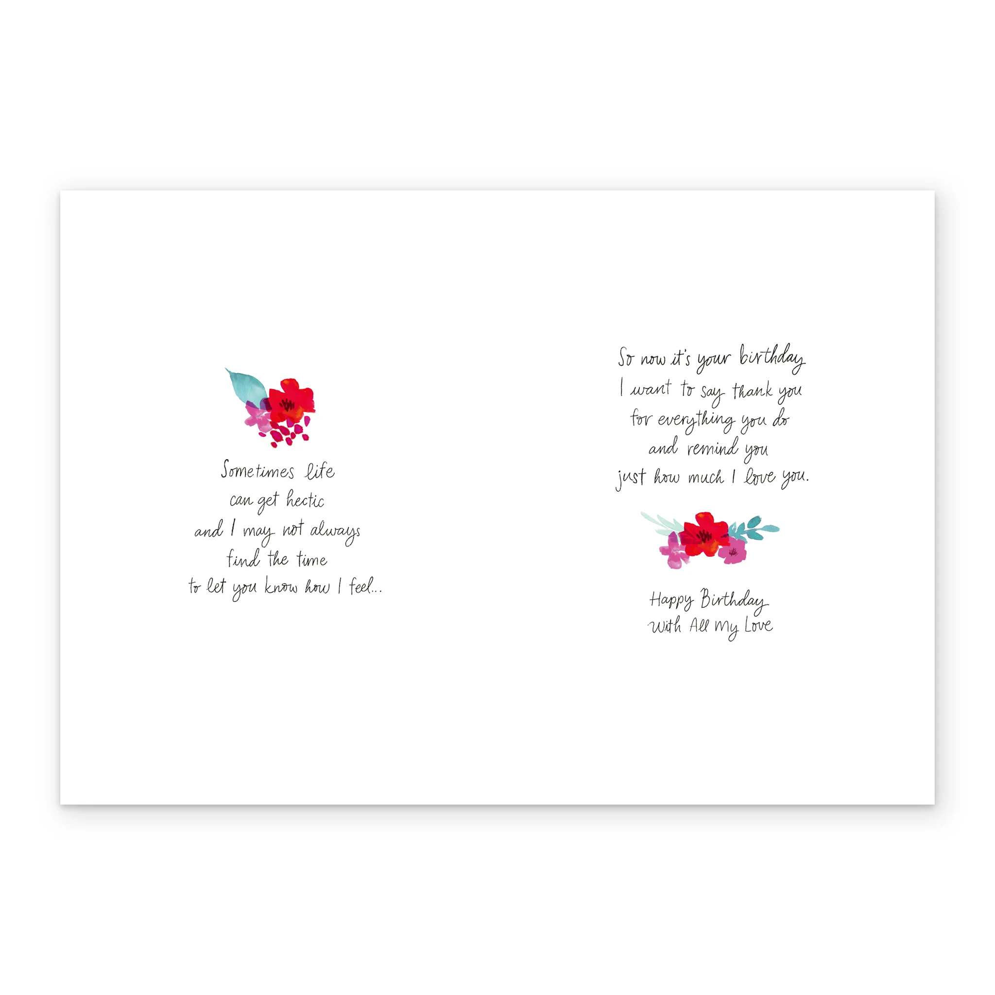 Personalised Willow Bouquet Birthday Card for Wife - Image 3