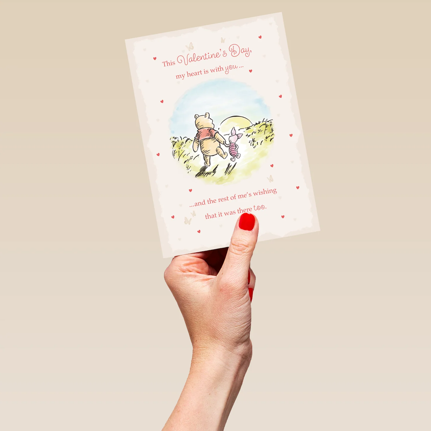 Personalised Disney Winnie The Pooh & Piglet Valentine's Day Card - Image 5